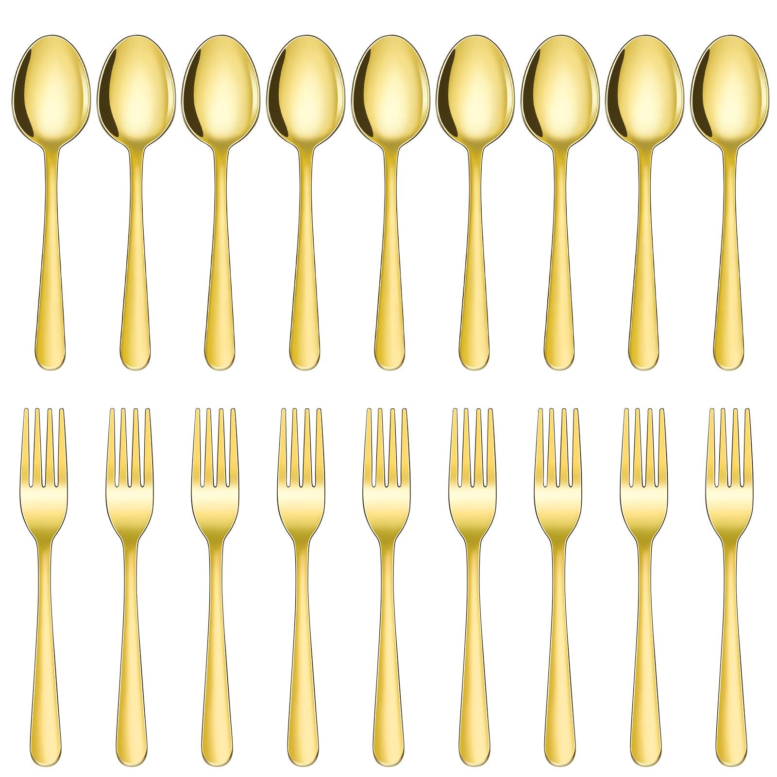 24-Piece Forks and Spoons Silverware Set,Spoons and Forks Food Grade Stainless Steel Flatware Cutlery Set for Home,Kitchen and Restaurant,Mirror Polished & Dishwasher Safe — Amazon image 9