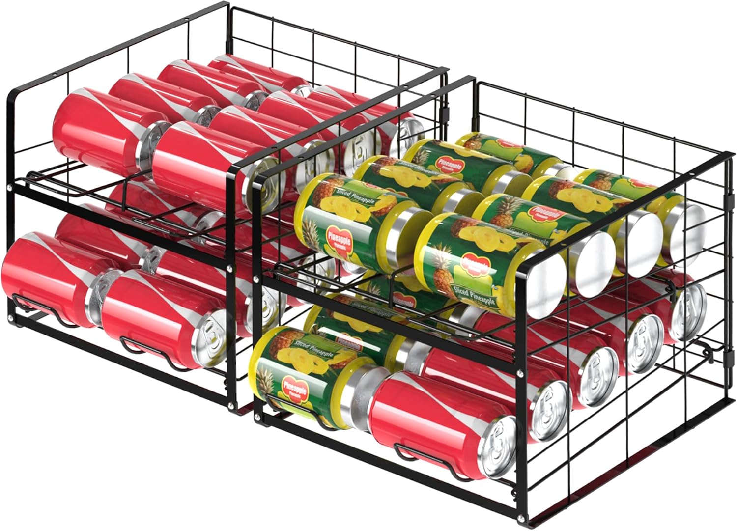 Shinoske Soda Can Organizer Sturdy Soda Storage Stacking