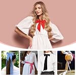 M METERXITY Solid Color Scarf for Women, Polyester Soft Neck Long Scarf Narrow Neckerchief