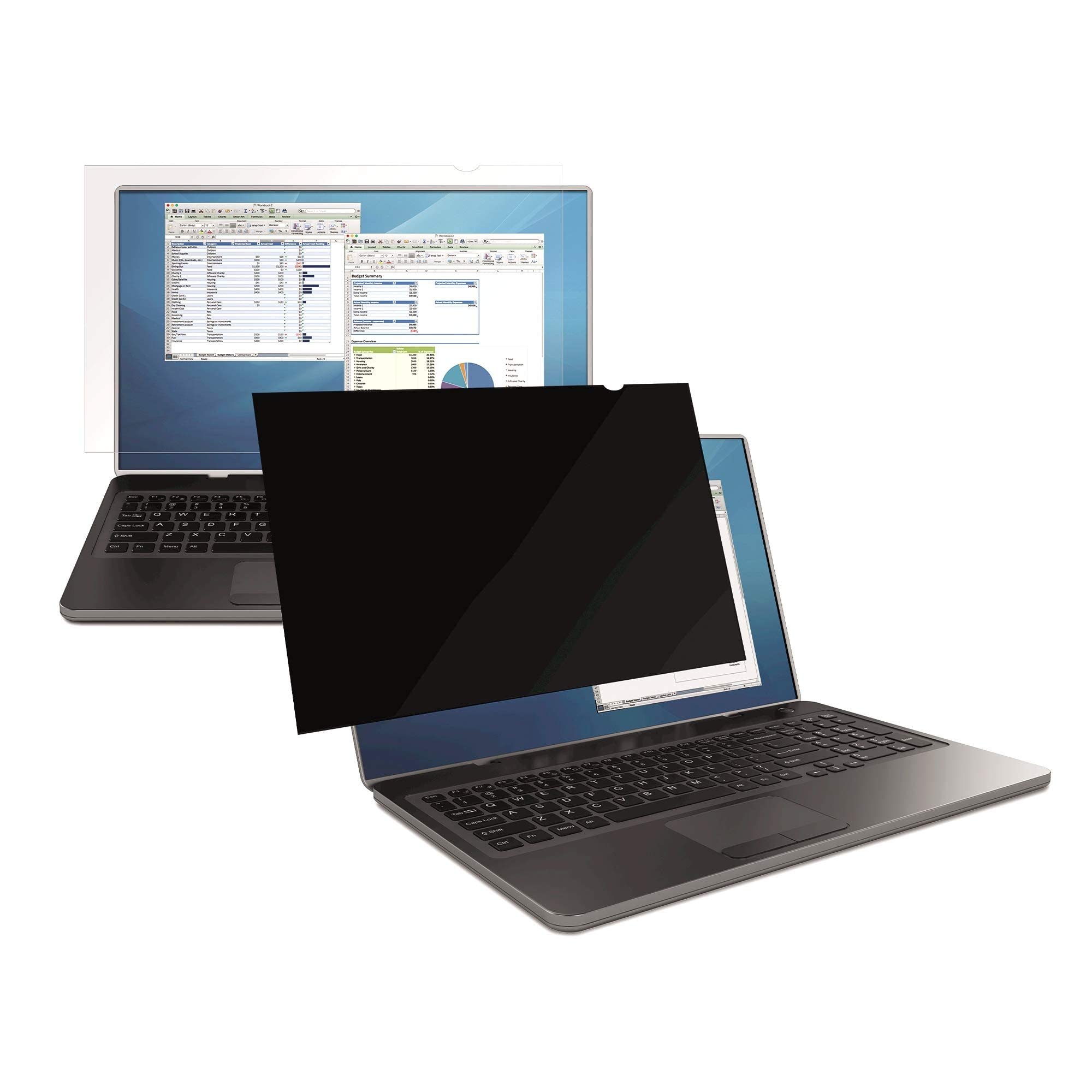 Fellowes - Filtro de privacidad Privascreen Touch para pantalla 14" / 35.56 cm - Fáciles de colocar y retirar con pestañas adhesivas
