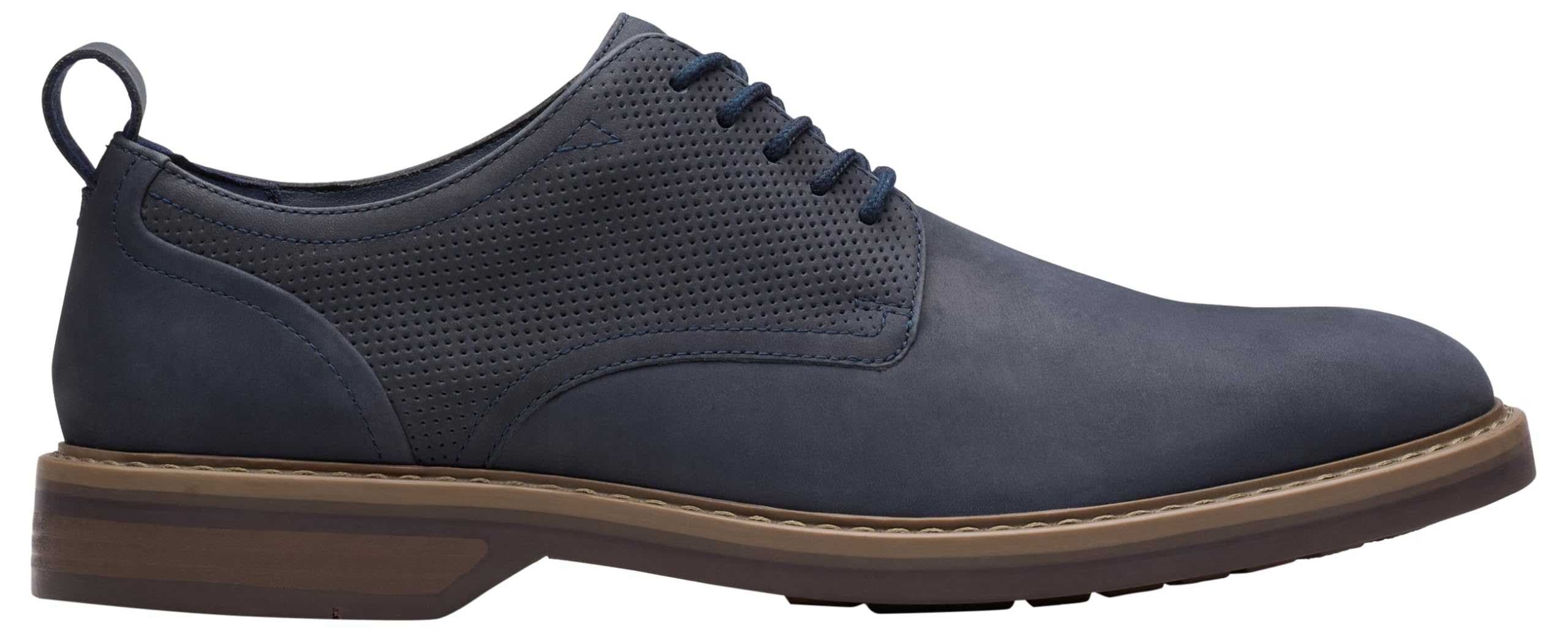 Clarks Men's Aldwin Lace Derby, Navy Nubuck, 9 UK