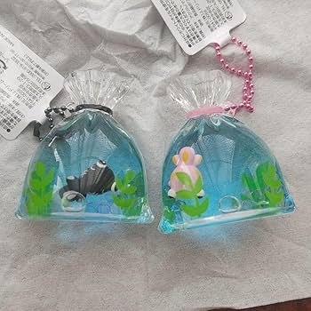 ミニ巾着袋⭐️金魚オイルチャーム⭐️キーチェーン