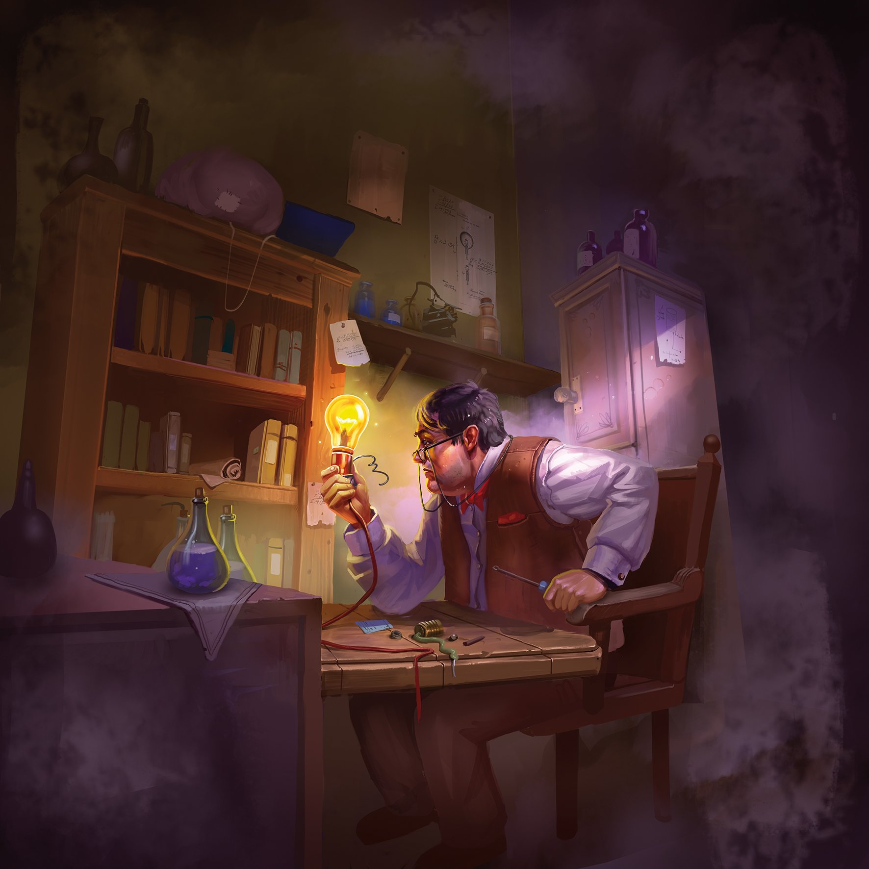 Asmodee Bombyx | Les Inventeurs | Jeu de société | À partir de 10 Ans | 2 à 5 Joueurs | 40 Minutes