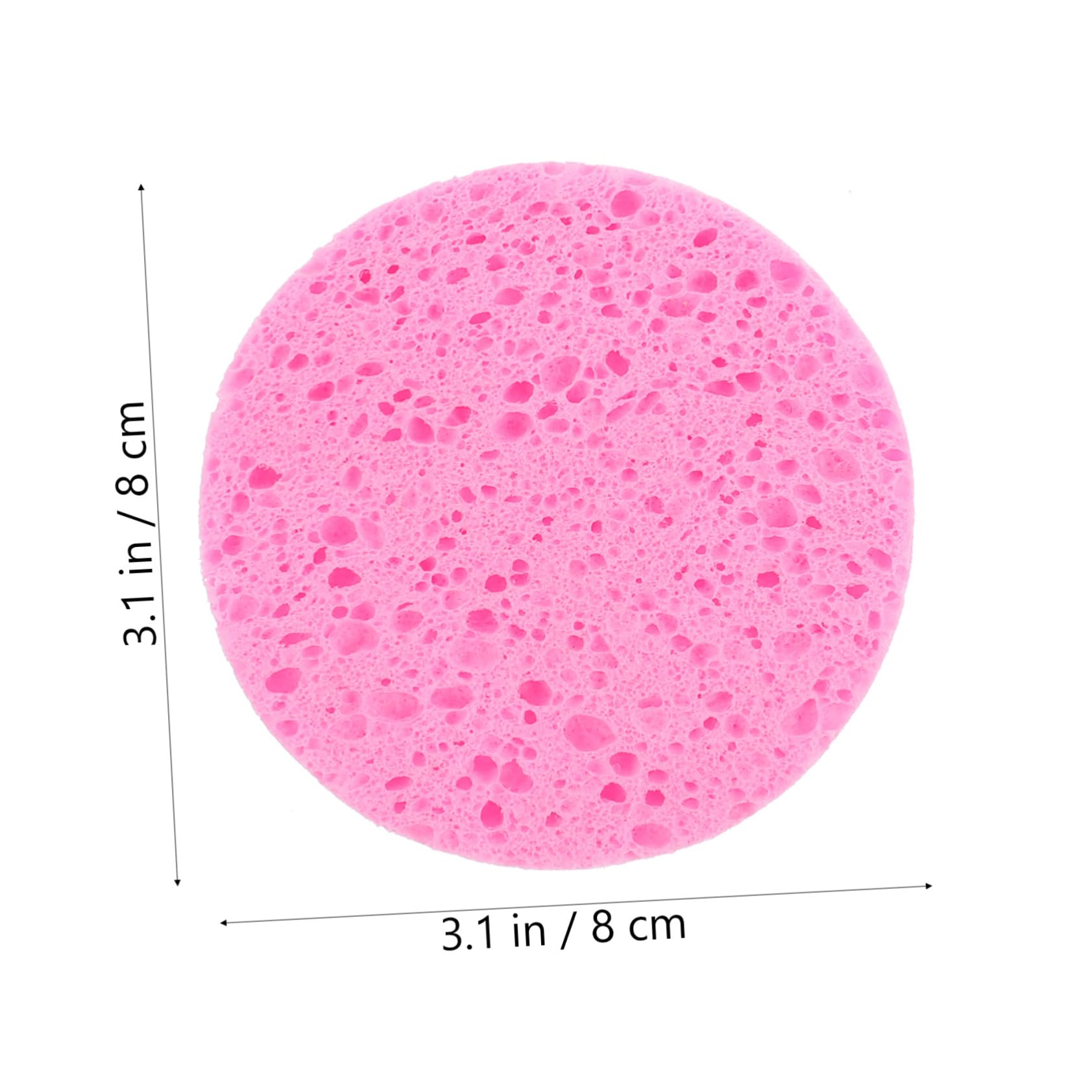 AUTSUPPL 50Pcs Natural Cellulose Makeup Removal Sponges Round Face Washing Sponges for Daily Cleansing and Exfoliating Soft Texture Reusable for Delicate Skin Care