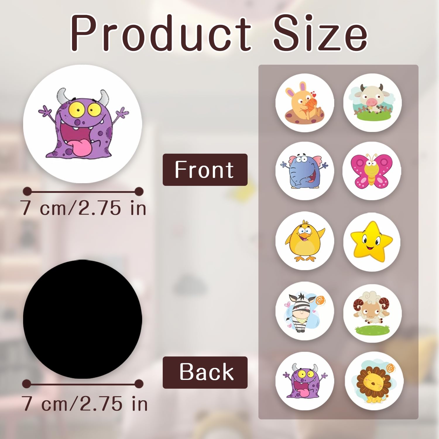 10 Pcs Potty Training Stickers, 10 Styles Color Changing Pee Stickers - Image 2