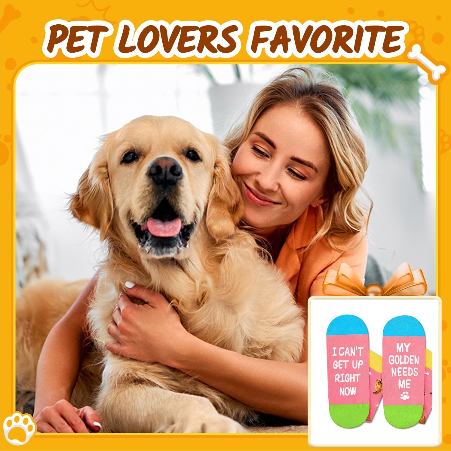 HAPPYPOP Funny Dog Lover Gifts - Pug Retriever Socks for Women, Frenchie Christmas Gifts - Image 5