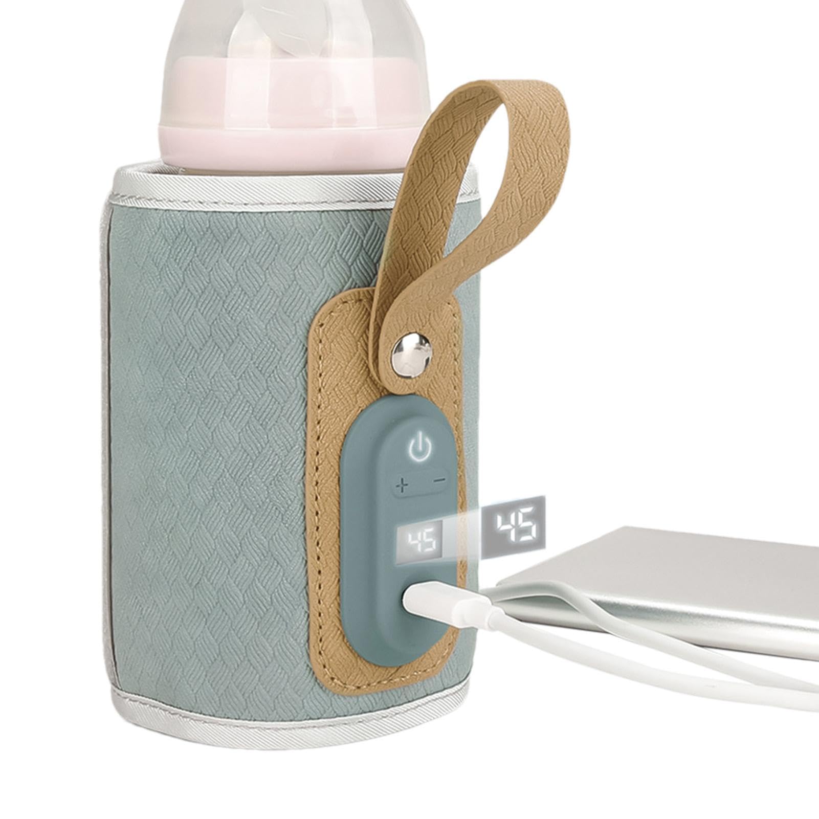 Baby Milk Warmer | USB Milk Warmer - USB Baby Bottle Insulation Bottle Warmer with Display, Adjustable Temperature Control, Milk Warmer for Home/Family Travel