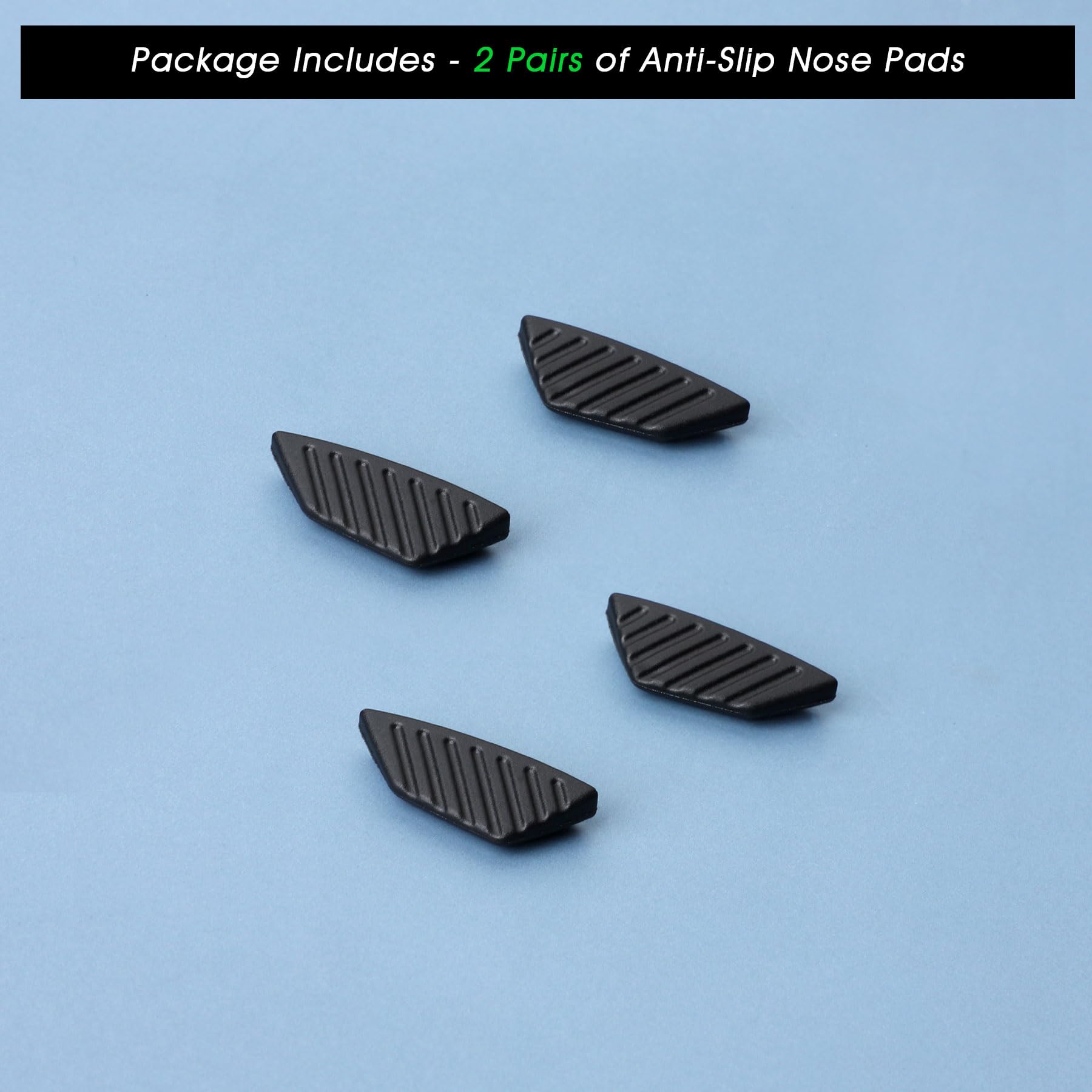 Acefrog 2 paia di naselli aggiornati per occhiali da sole Oakley Mercenary OO9424, ricambio per naso, antiscivolo, nero