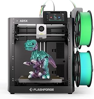 FLASHFORGE AD5X Multimaterial-3D-Drucker Mehrfarbendruck, 600mm/s Geschwindigkeit 1-klick Druck mit DIY IFS-Kreationen, Vollautomatische Kalibrierung & Filament-Backup, Druckgröße 220x220x220mm