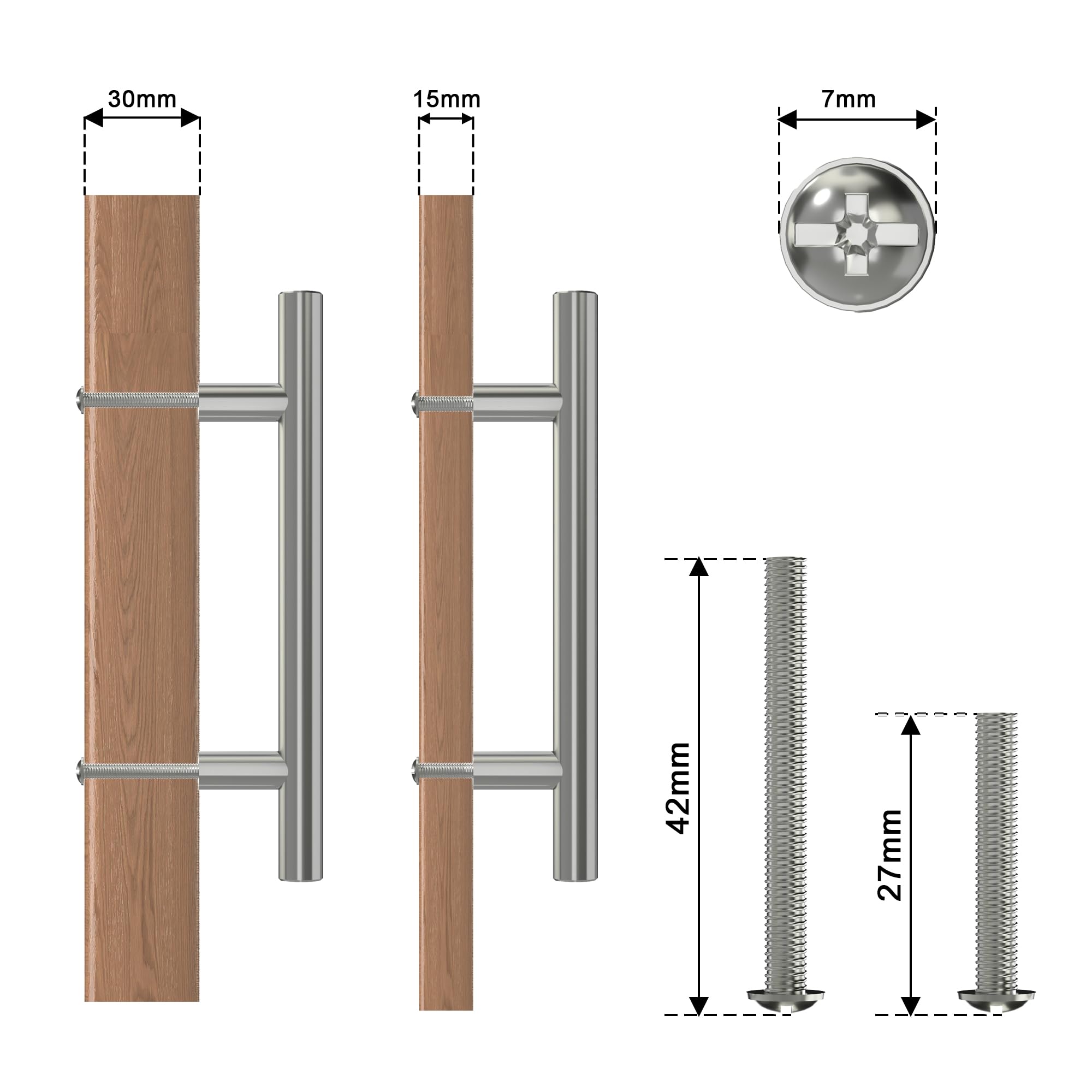 Maniglie per Mobili da Cucina 10 Pezzi 96 mm Maniglie per Armadi Installazione Fori in Acciaio Inossidabile da Installazione Fori in Argento