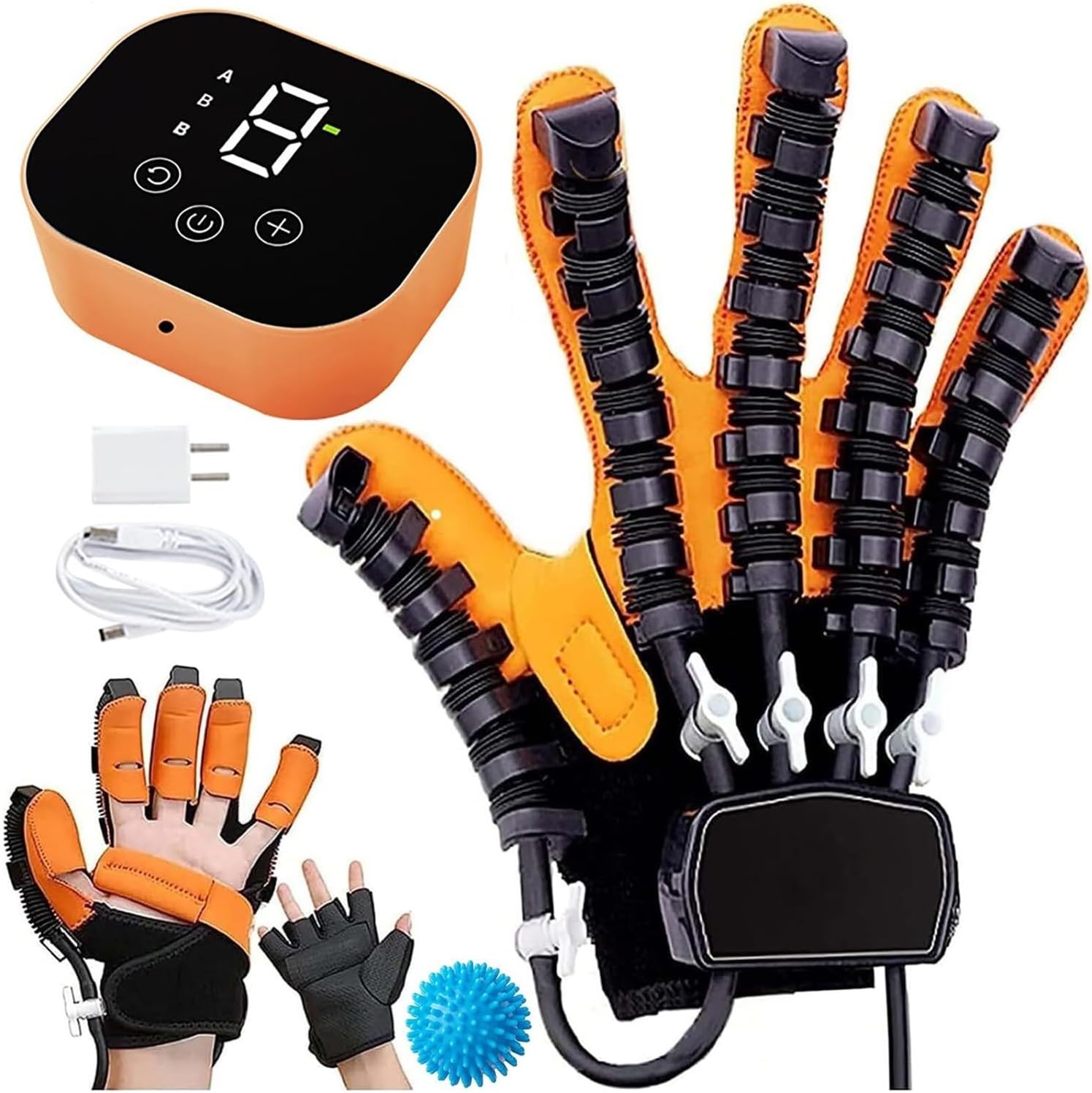 Hand Rehabilitation Gloves for Stroke Recovery, Cerebral Palsy & Hemiplegia - Finger and Therapy Trainer, Portable Exercise Equipment for Left/Right Hand Mobility