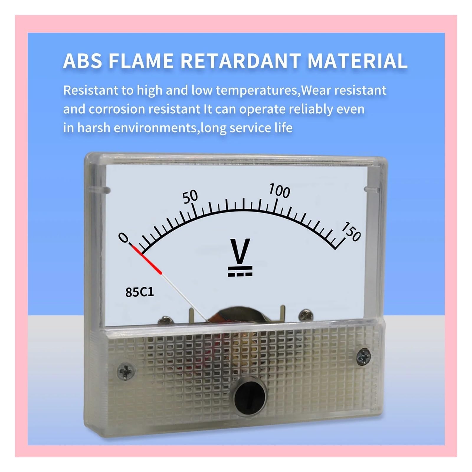 Instrumentos de panel de corriente analógica, Analógico DC AC Amperímetro Voltímetro Serie 85 Puntero Panel Mecánico Medidor 1-1000v 56x64mm(85C1 AC,500v)