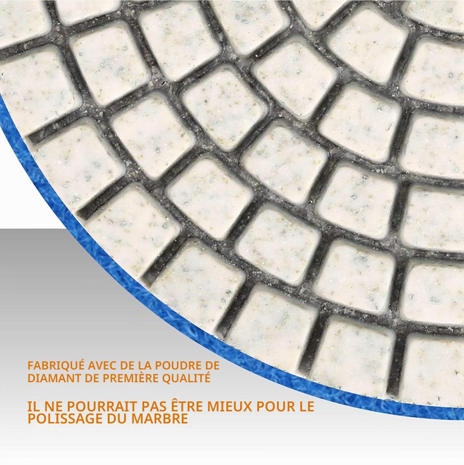 SPTA Disque de Polissage Diamant 4 pouces 100mm 15 Pcs Béton Granit Marbre 50#-6000#