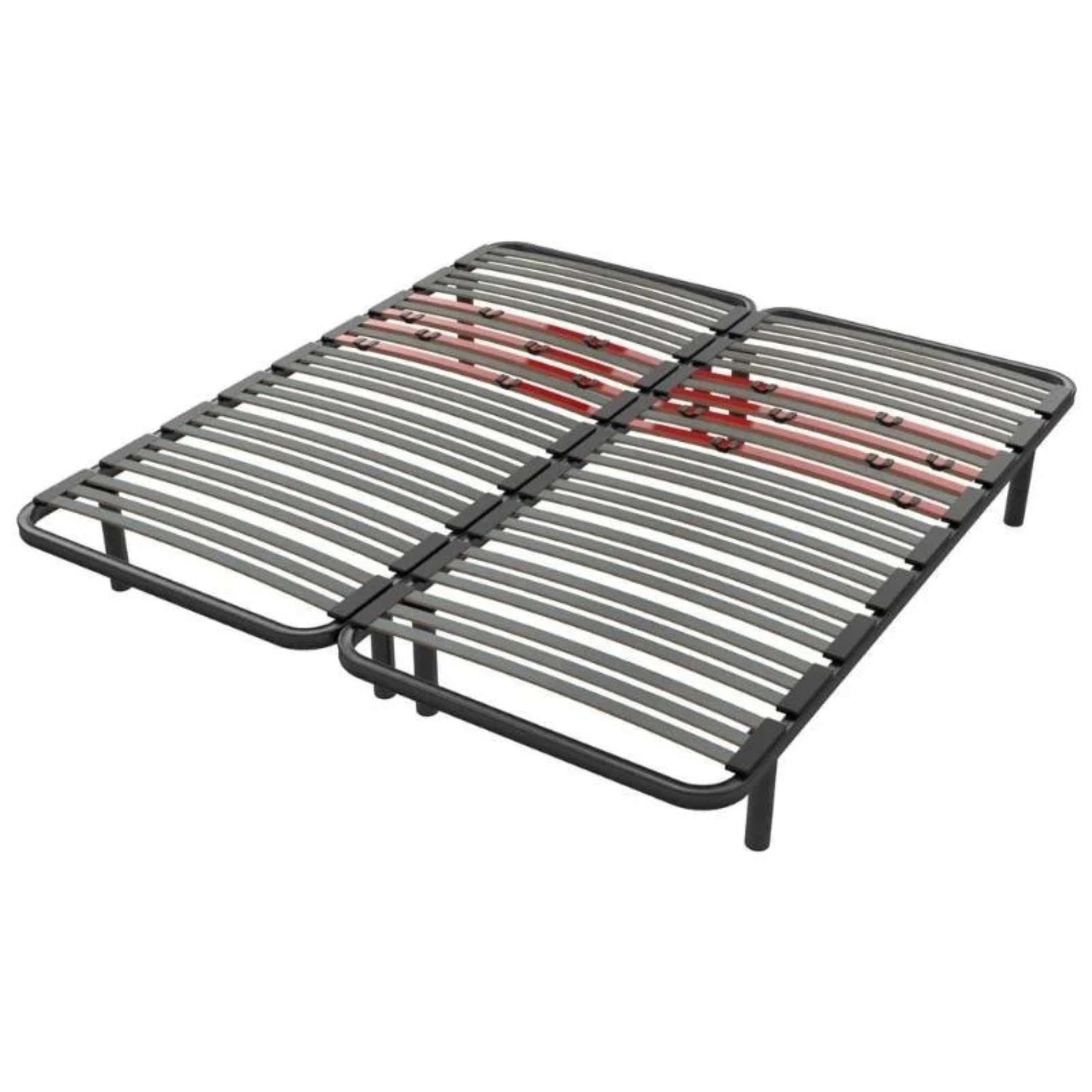Miroytengo Somier XL 180x190 cm multiláminas Tubo 40x30 mm láminas de Haya con Pletina de Unión y 8 Patas