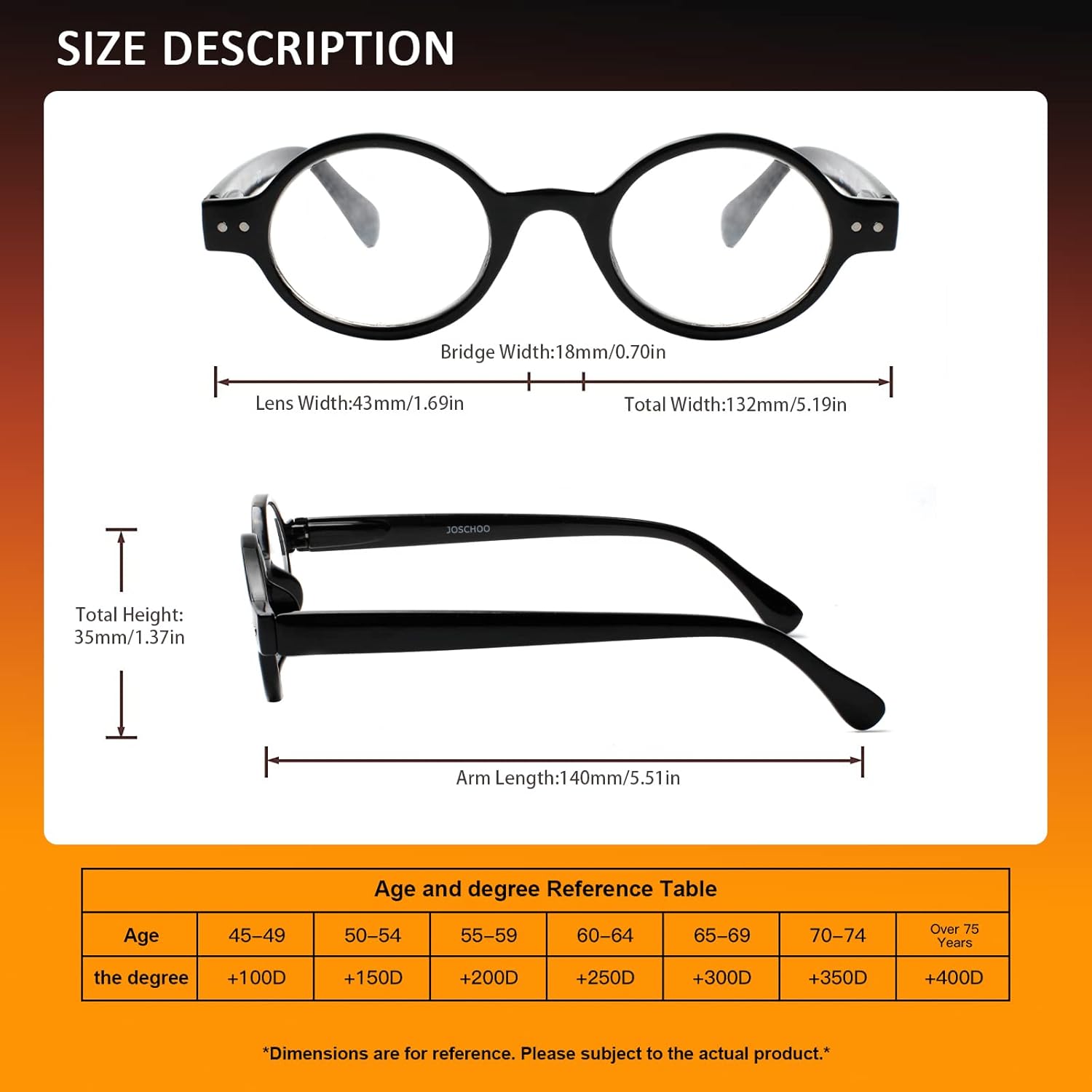 JOSCHOO 5 Pack Retro Round Reading Glasses Mini Small Comfortable Readers for Women Men (5 Mix-3, 2.5)140 - Image 2