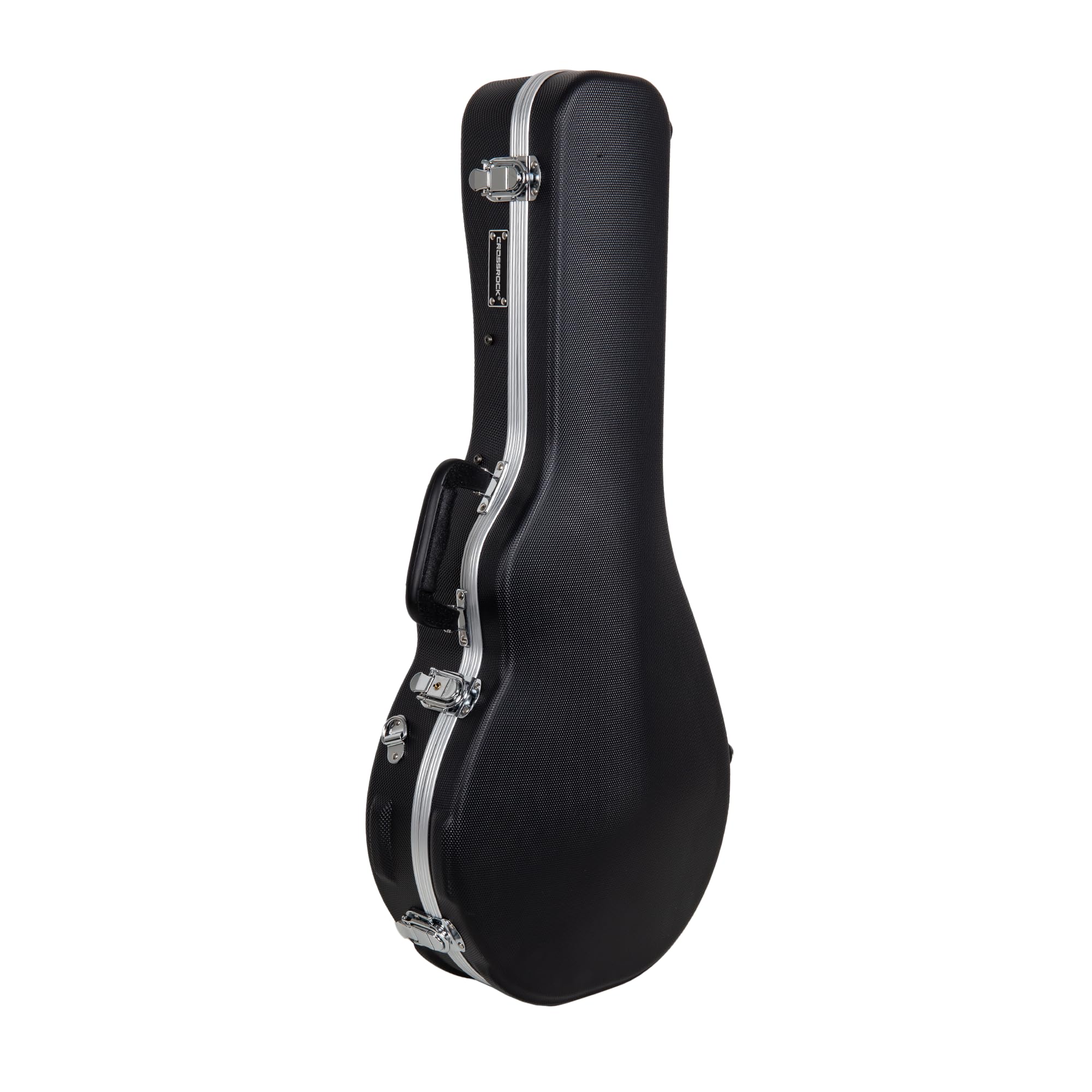 Crossrock Étui ABS pour Mandoline F-Style | Coque Matte Black, Serrure Sécurisée, Bretelles Sac à Dos, Rangement Intégré – Coque Rigide Anti-Rayures