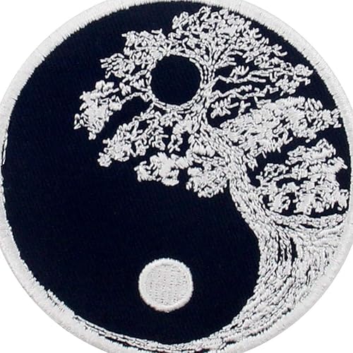 Miniatura 2 de ZEGINs Parche de árbol budista Zen Yin Yang bordado apliques para coser en emblema