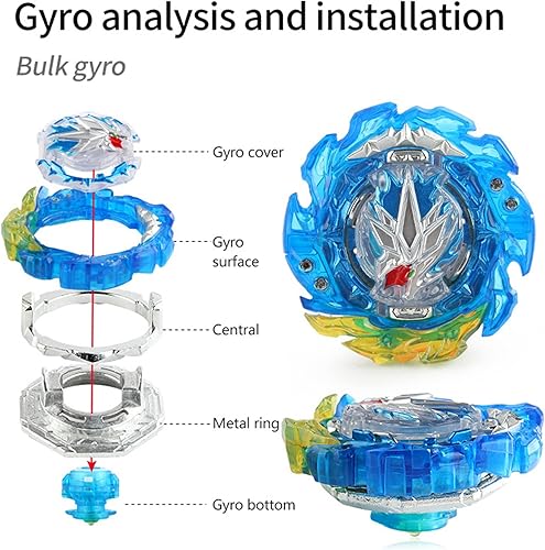 Miniatura 47 de Metal Fusion Games Blade Toy Set Sparking Launcher Grip Bey Battling Top Burst Booster B-122 Starter Geist Fafnir.8'.Ab Left Right Launcher