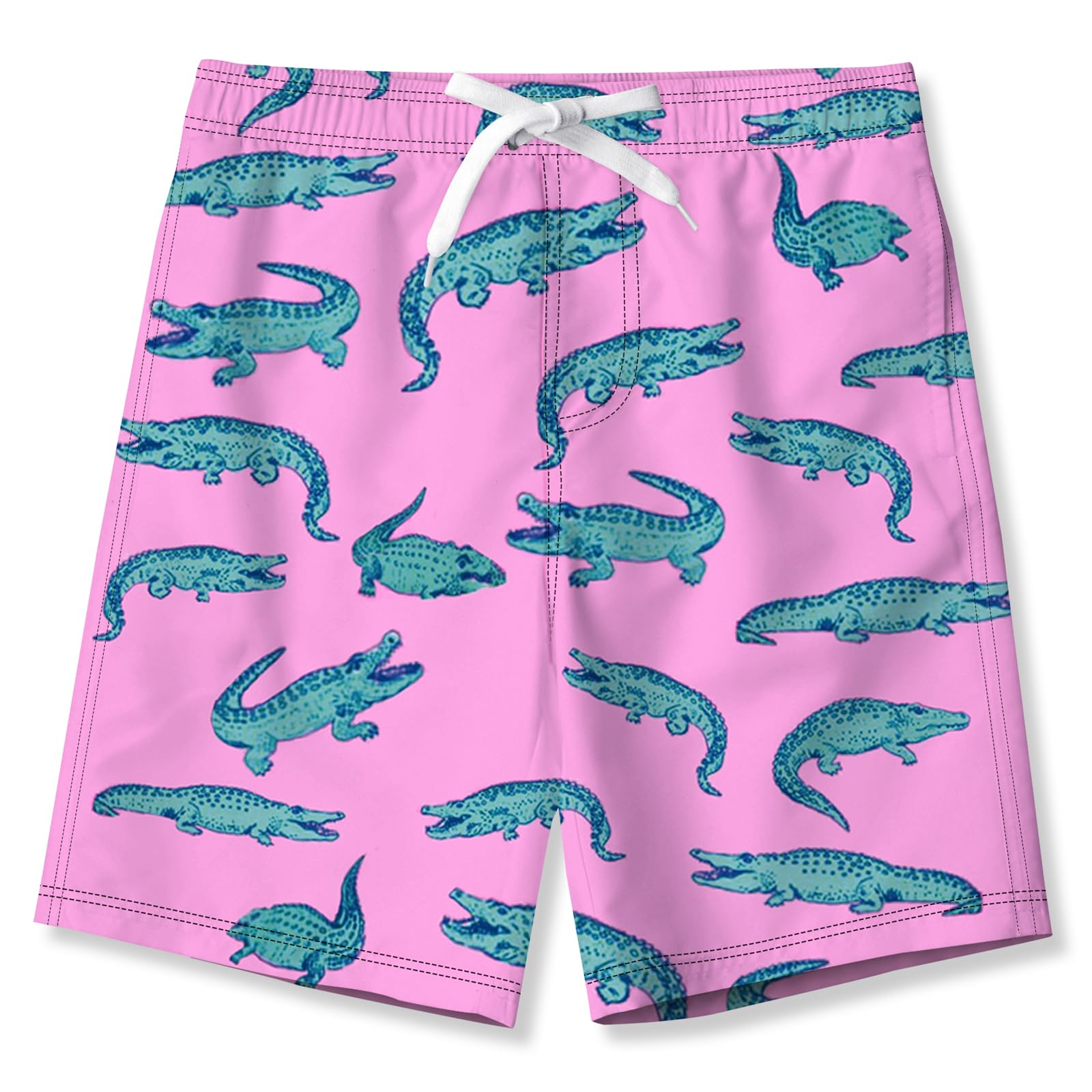 SFreeBo Badehose Jungen 3D Druck Schnelltrocknend Badeshorts Kinder Elastische Taille Schwimmhose Jungen mit Netzfutter Taschen Sommer Urlaub Strandshorts 7-14 Jahre