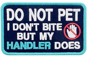 Service Dog I Don't Bite Patch Embroidered Emblem