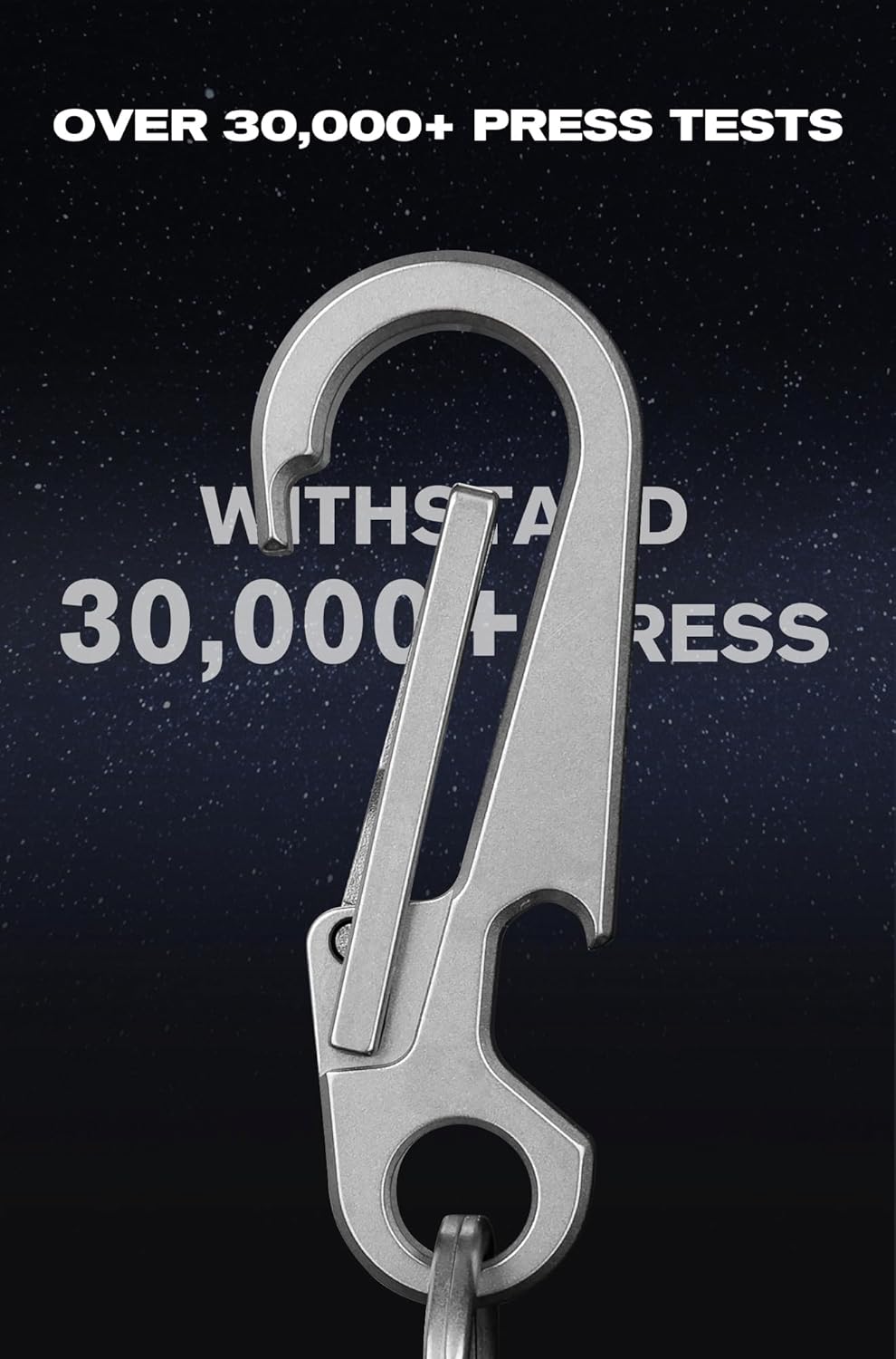 KEEPO LINK Titanium Carabiner Keychain Clip with Bottle Opener, Small Carabiner Clip EDC Keychain Holder for Men Women, OLM02 - Image 7