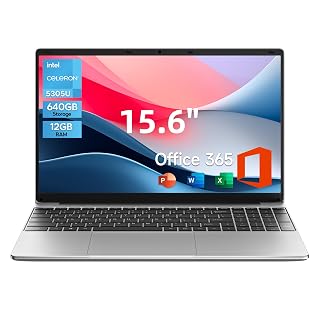 jumper Laptop, 12GB RAM 640GB ROM, Office 365-1 Year 5305U Processor, 15.6 Inch Computer, FHD IPS Screen, 38Wh Battery, 2 Stereo Speakers, USB3.0 * 2, HDMI. - Amazon product rated Grade B