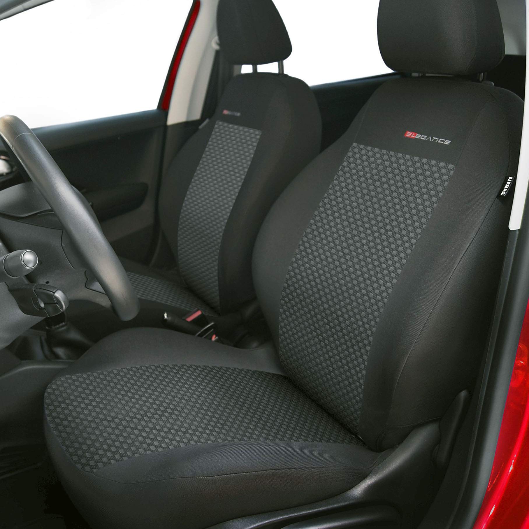 Fundas de Asiento de automóvil a Medida Fundas de Asiento de automóvil Gris de 5 Asientos Juego Completo