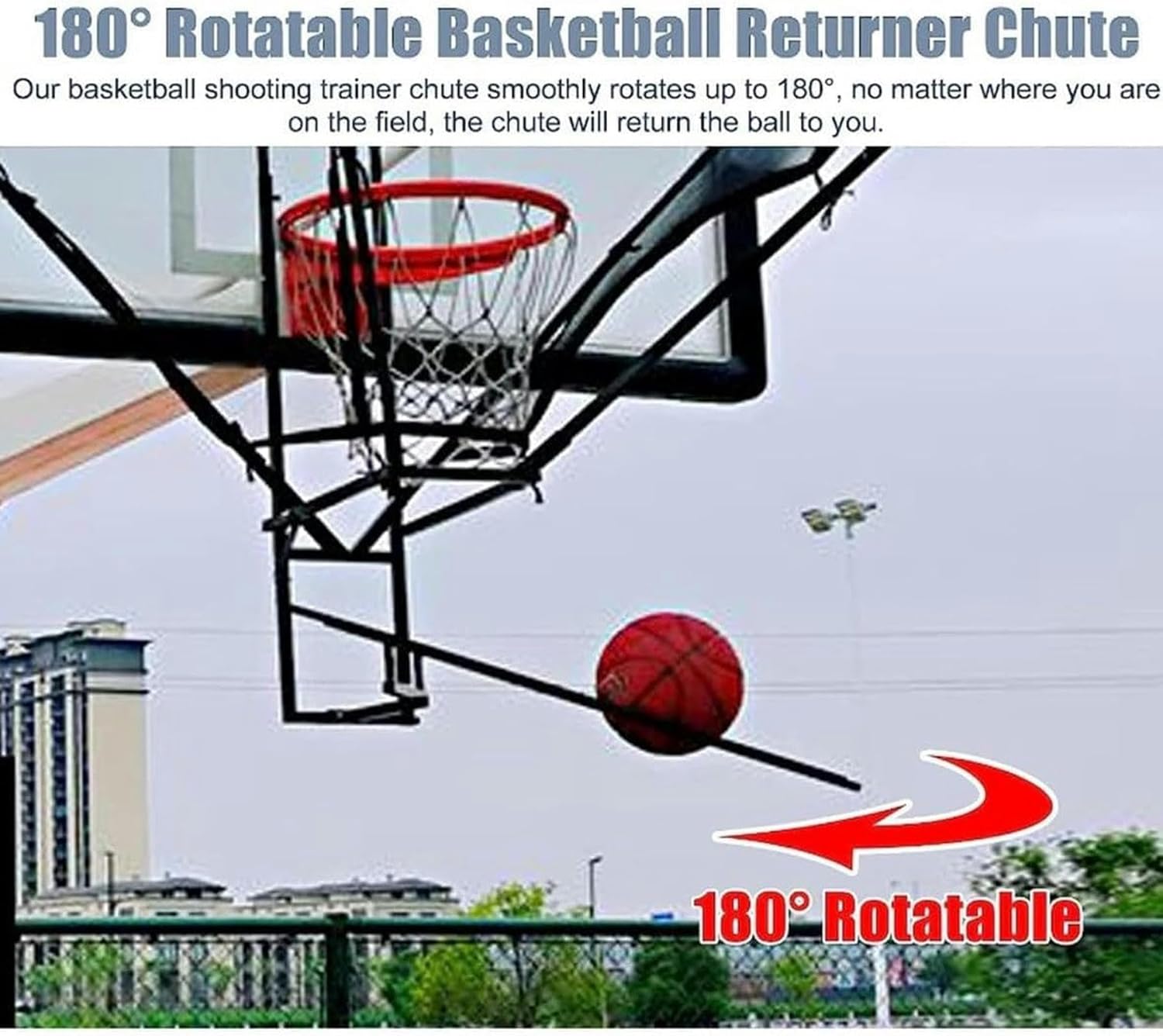 Complete Basketball Rebounder Net Return Kit - Includes Everything for Assembly, Your Partner in Achieving Shooting Goals
