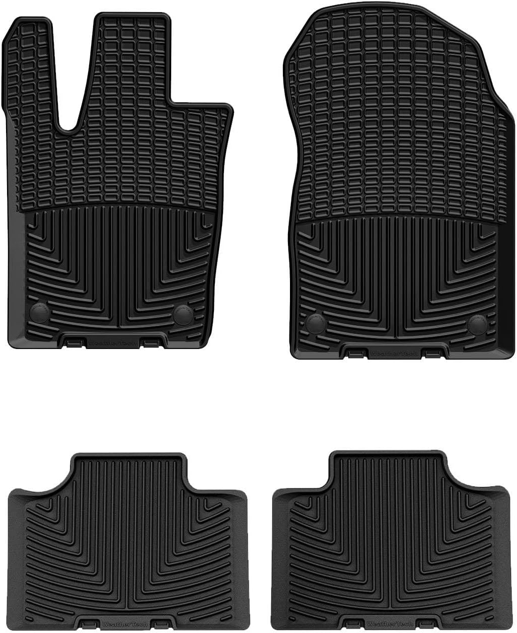 WeatherTech All-Weather Floor Mats for Jeep Grand Cherokee, Durango - 1st & 2nd Row (W399-W585), Black
