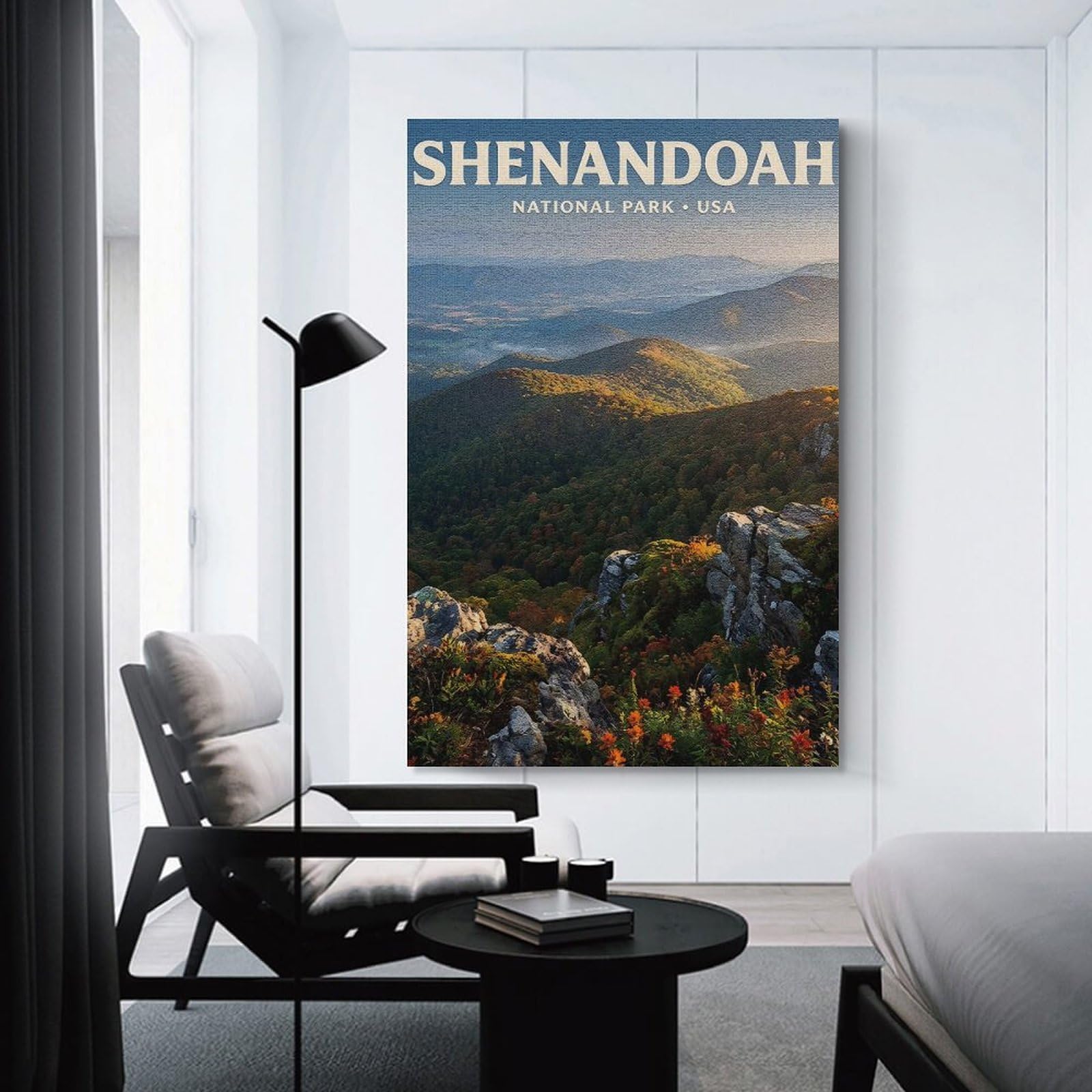Junmoney Unframe-Style-9 Shenandoah National Park Vintage Travel Wall Art Print, 20X30inch(50X75cm), For Study, Office Or Focused Interiors, Home Office Artwork With Decorative Appeal