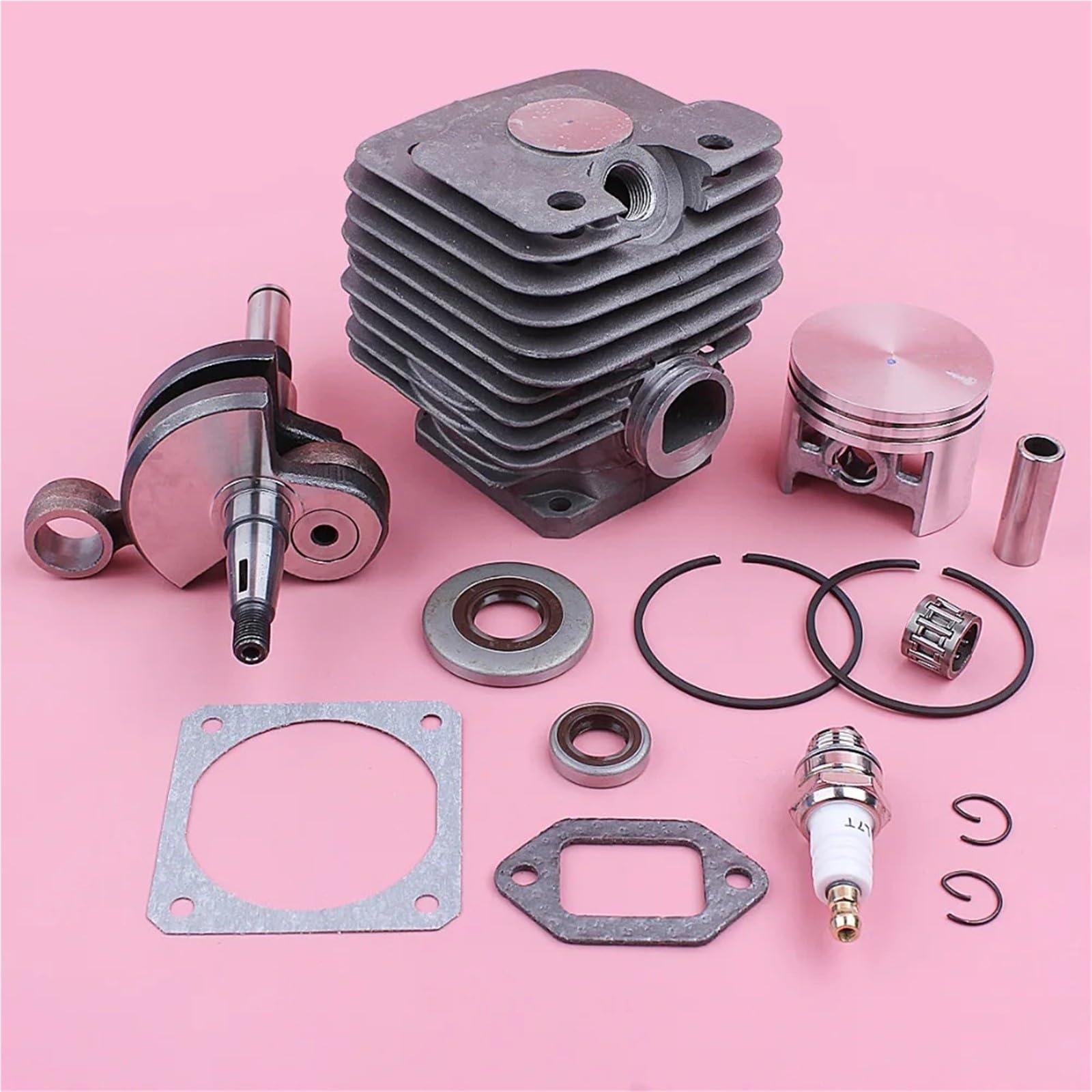 52mm Zylinder Kolben Kit for Sti MS380 038 MS 380 Kurbelwelle Öl Dichtung Dichtung Kettensäge Werkzeug Ersatz Ersatzteil