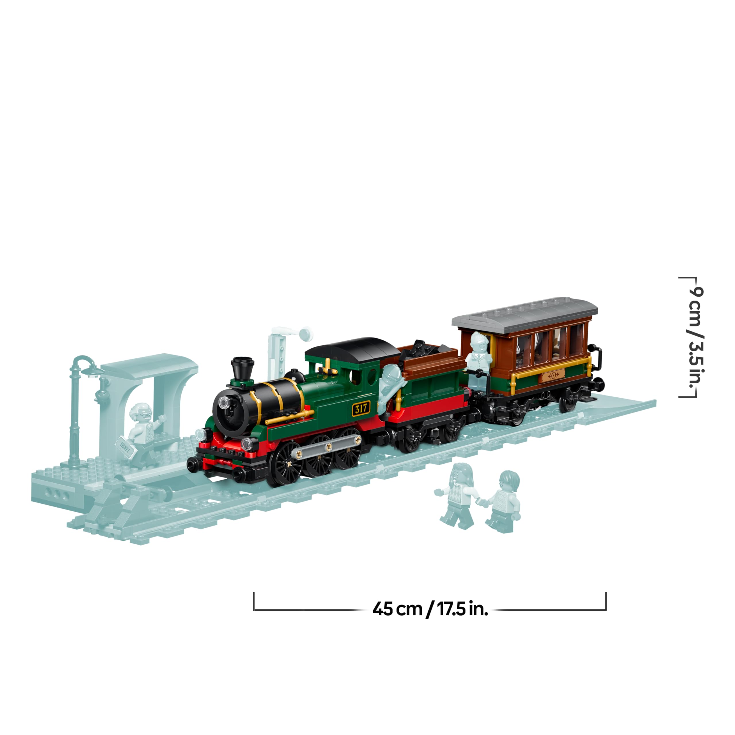 LEGO City Treno a Vapore Vintage Giocattolo - Kit di Modellismo STEM con Stazione, Binari, Cabina di Comando, Segnale di Stop e 5 Minifigure - Regalo di Compleanno per Bambini da 7 Anni in su - 60511