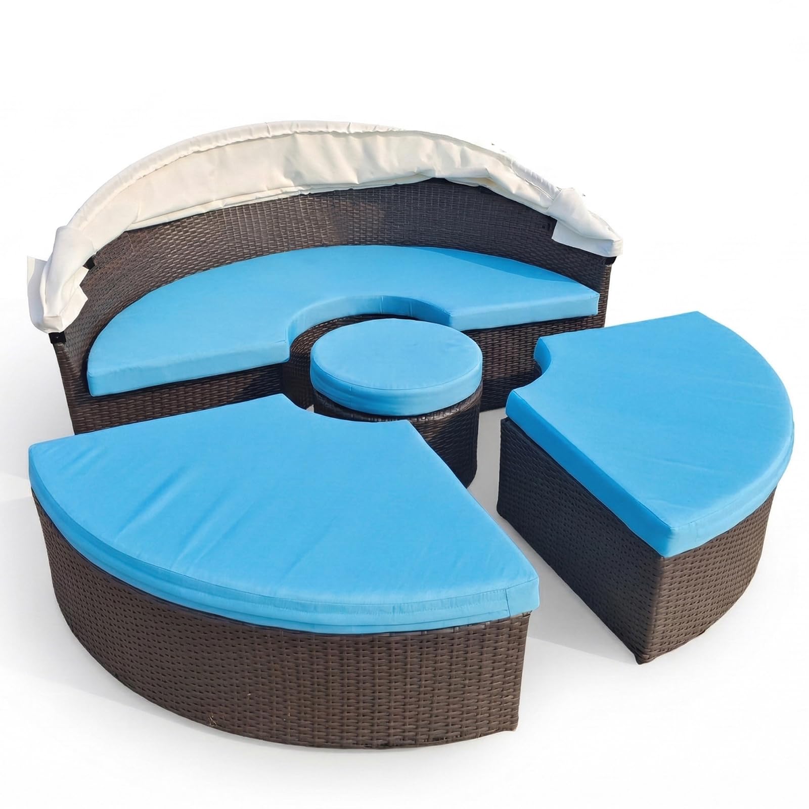 Housse de coussin pour lit de jour extérieur 190.5 cm pour rénover un matelas usé
