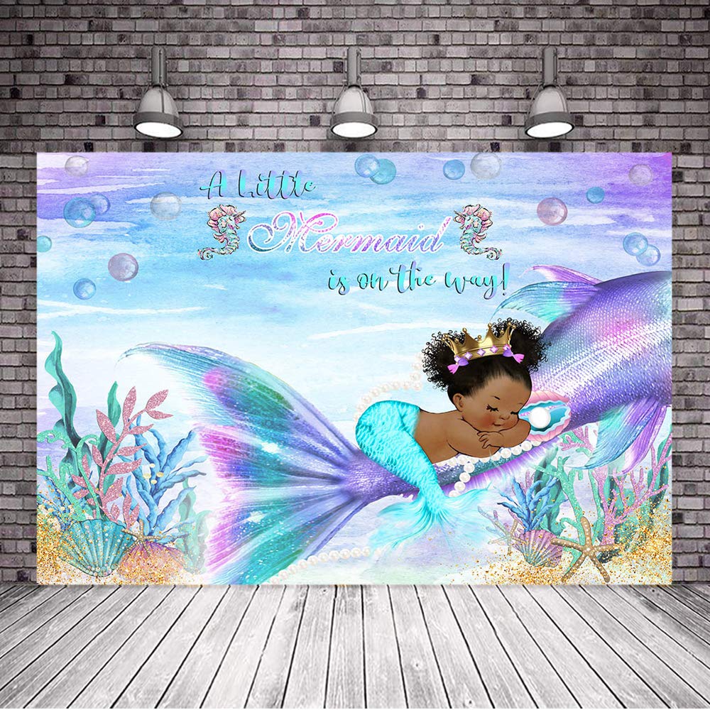 Buy Mocsicka Mermaid Baby Shower Backdrop Under The Sea Mermaid