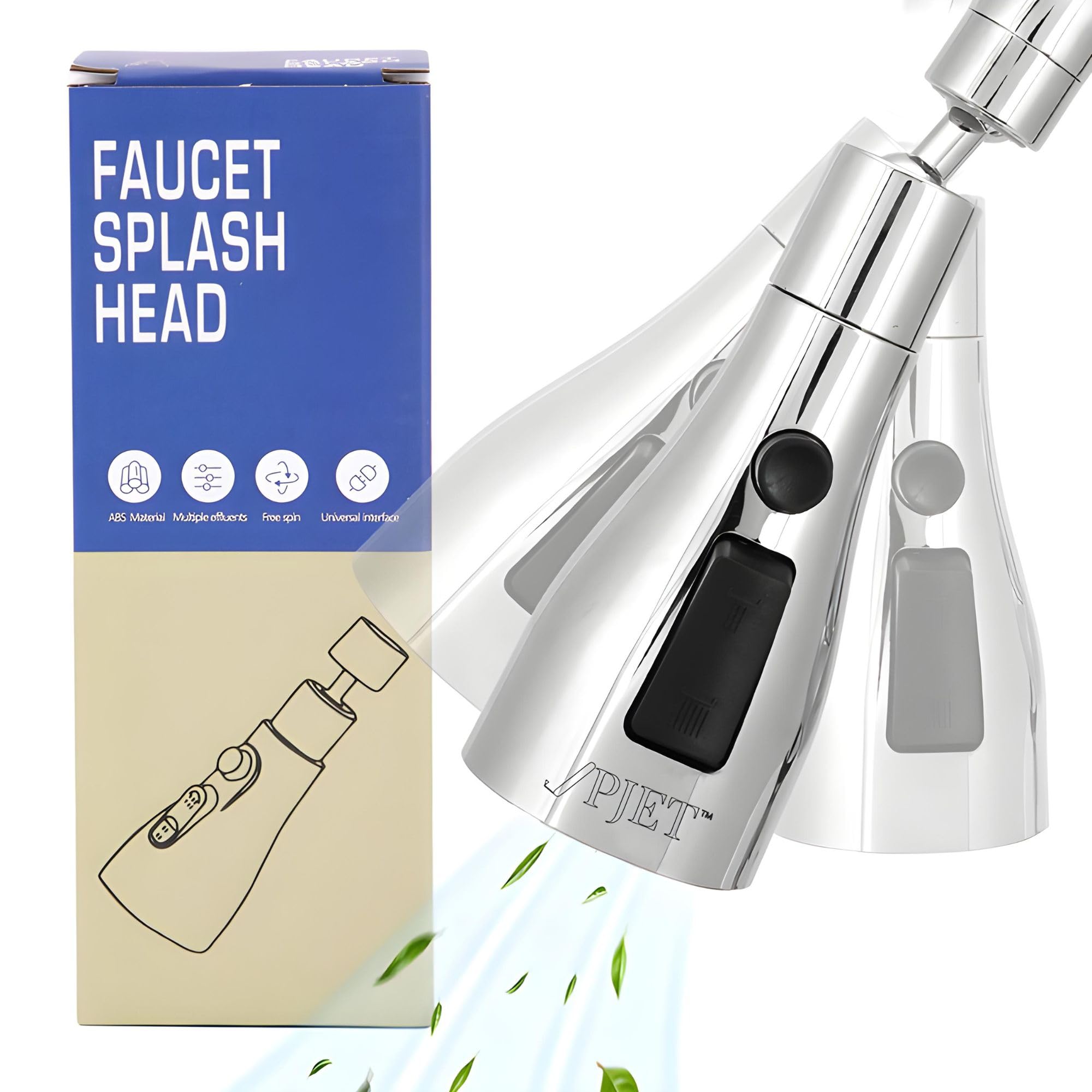 PJet Multifunction Tap Extender Wide: Enhance Your Kitchen Faucets with Adjustable Water Flow and Convenience - Easy Installation for Efficient Water Usage - Ideal for Home and Commercial Use (B0CTKP95R9) Amazon Price History, Amazon Price Tracker