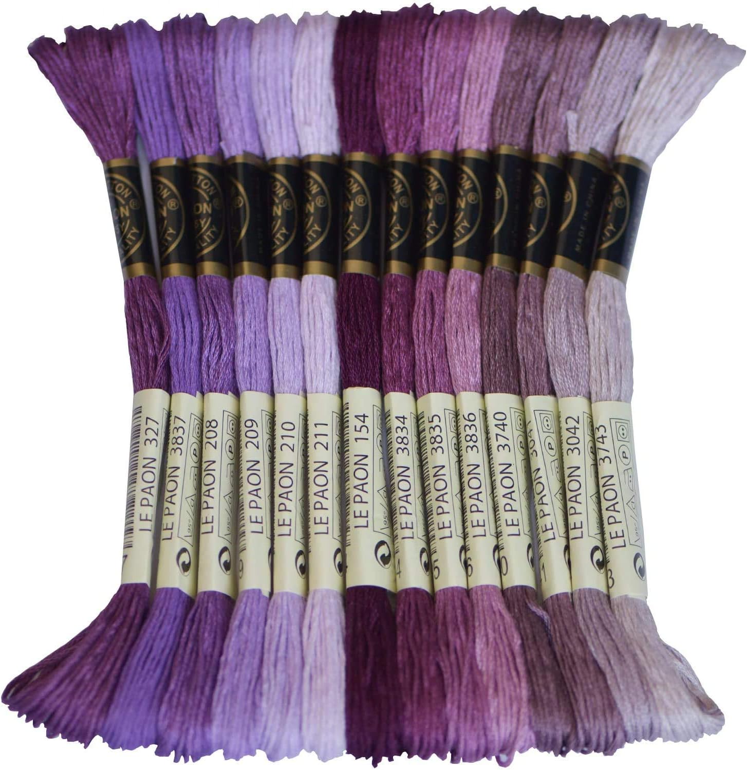 Embroidery Floss - Cross Stitch Threads - Friendship Bracelets Floss - Crafts Floss - 14 Skeins Per Pack Embroidery Floss, Dark Violet Gradient