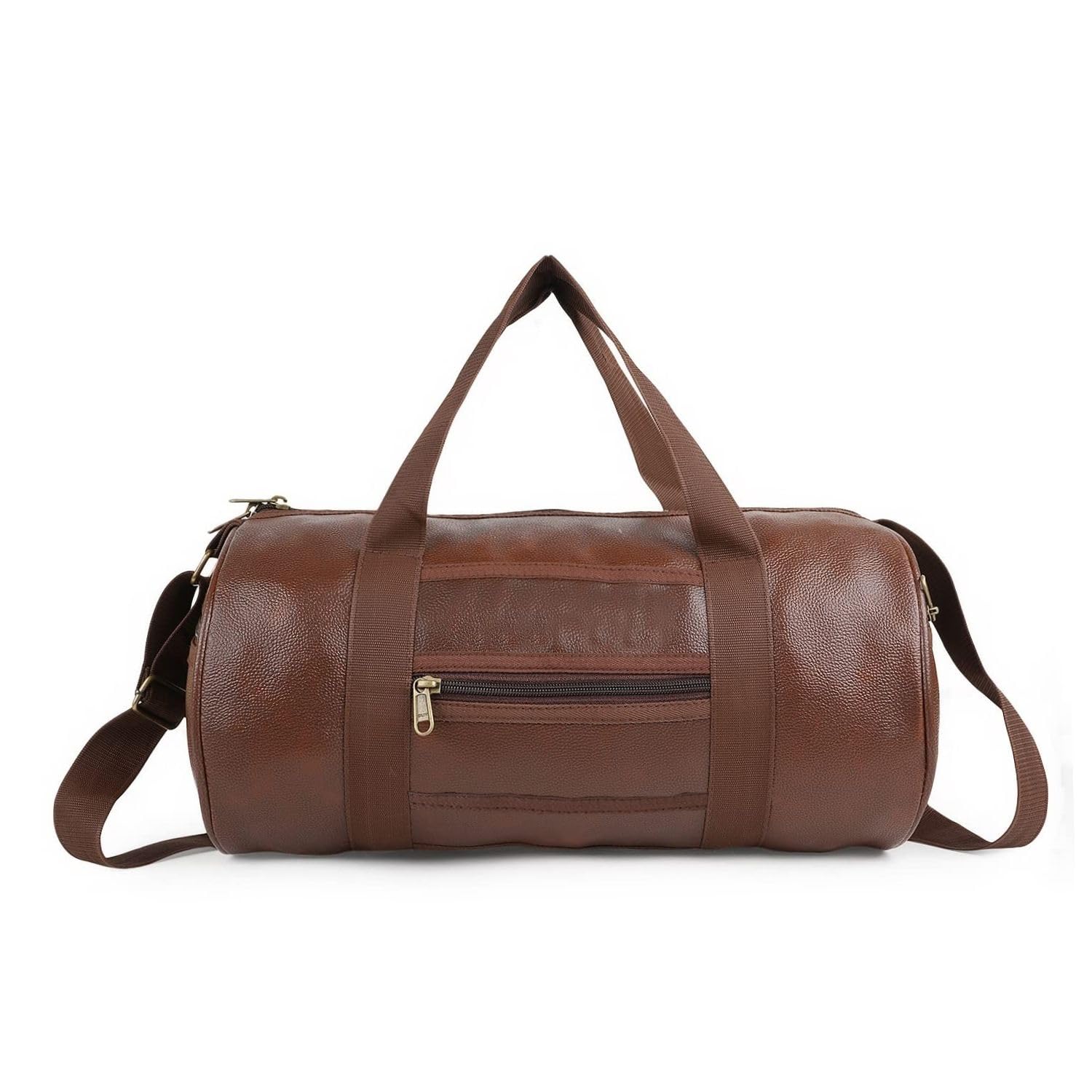 cool indians Cool Indian 20L Leather Gym Duffle Bag for Men & Women | Adjustable Shoulder Gym Bag | Unisex Gym Bag | Duffle Bag for Gym, Sports, Training, Workout & Fitness Bag (Brown)-picture-55