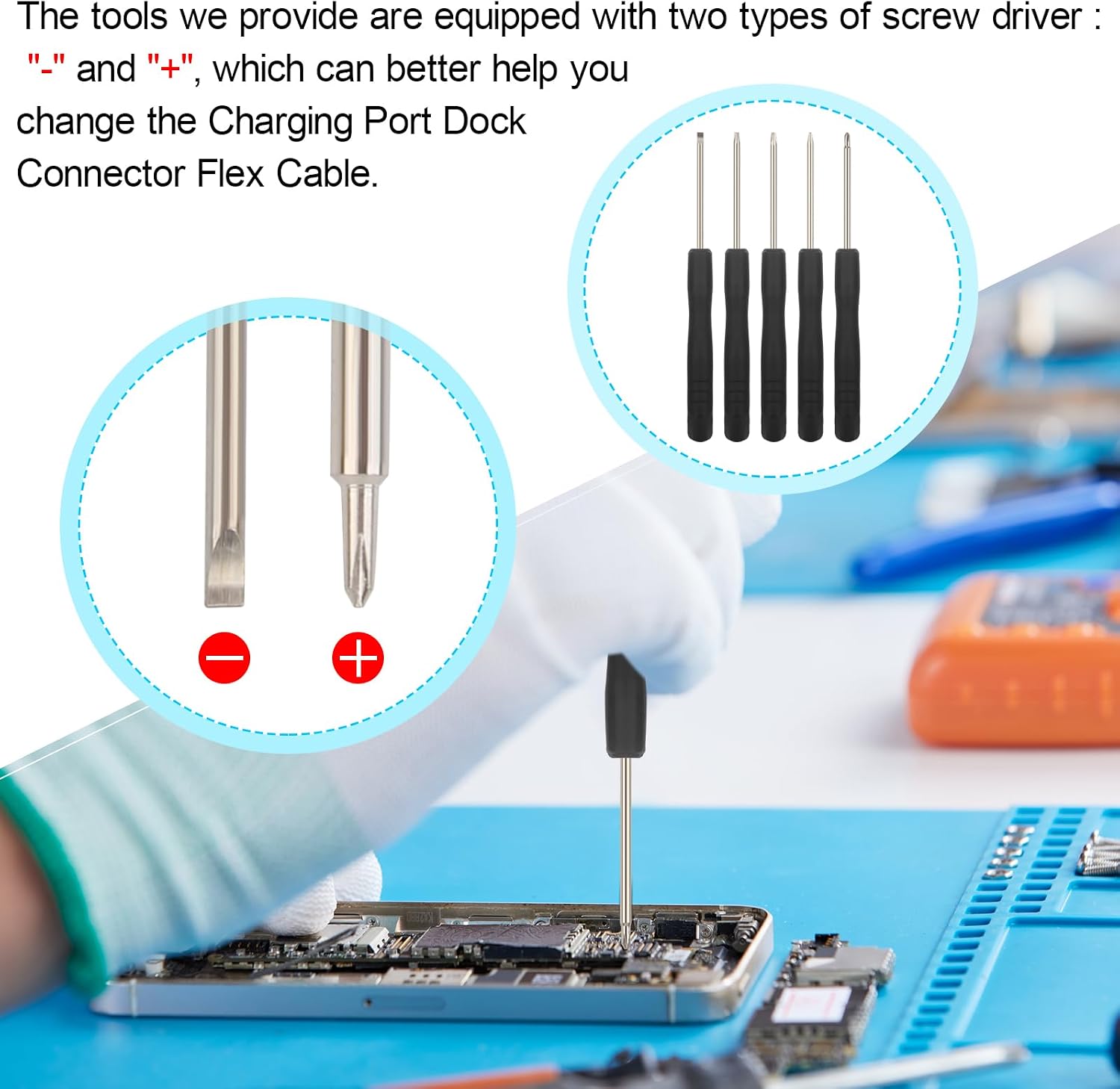 YHX-US Charging Port Replacement for Samsung Galaxy S21 5G G991U USB Dock Connector Flex Cable Replacement for Samsung Galaxy S21 5G 2021 with Screwdrivers