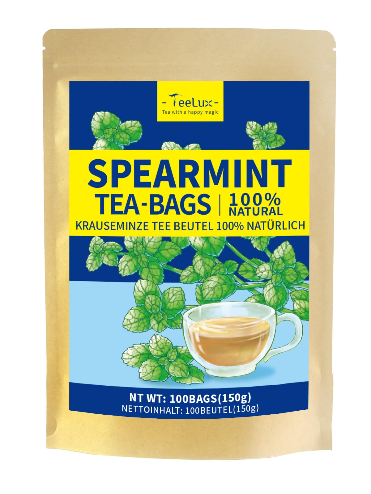TeeLux Dandelion Leaf & Root Tea Bags 100 Count, Vegan, Rich Flavor, Premium Dandelion Tea, Natural Caffeine Free Herbal Tea — view 62