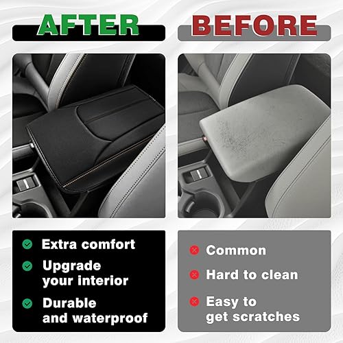 Miniatura 618 de Muslogy Funda de consola central compatible con Honda Pilot 2023 2024 2025, 2024 2025 2026 Ridgeline/Passport Accesorios para apoyabrazos, tapa