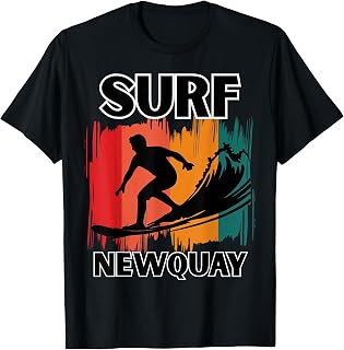 Newquay Surf Retro Cornwall Surfing & Beach Vibe T-Shirt