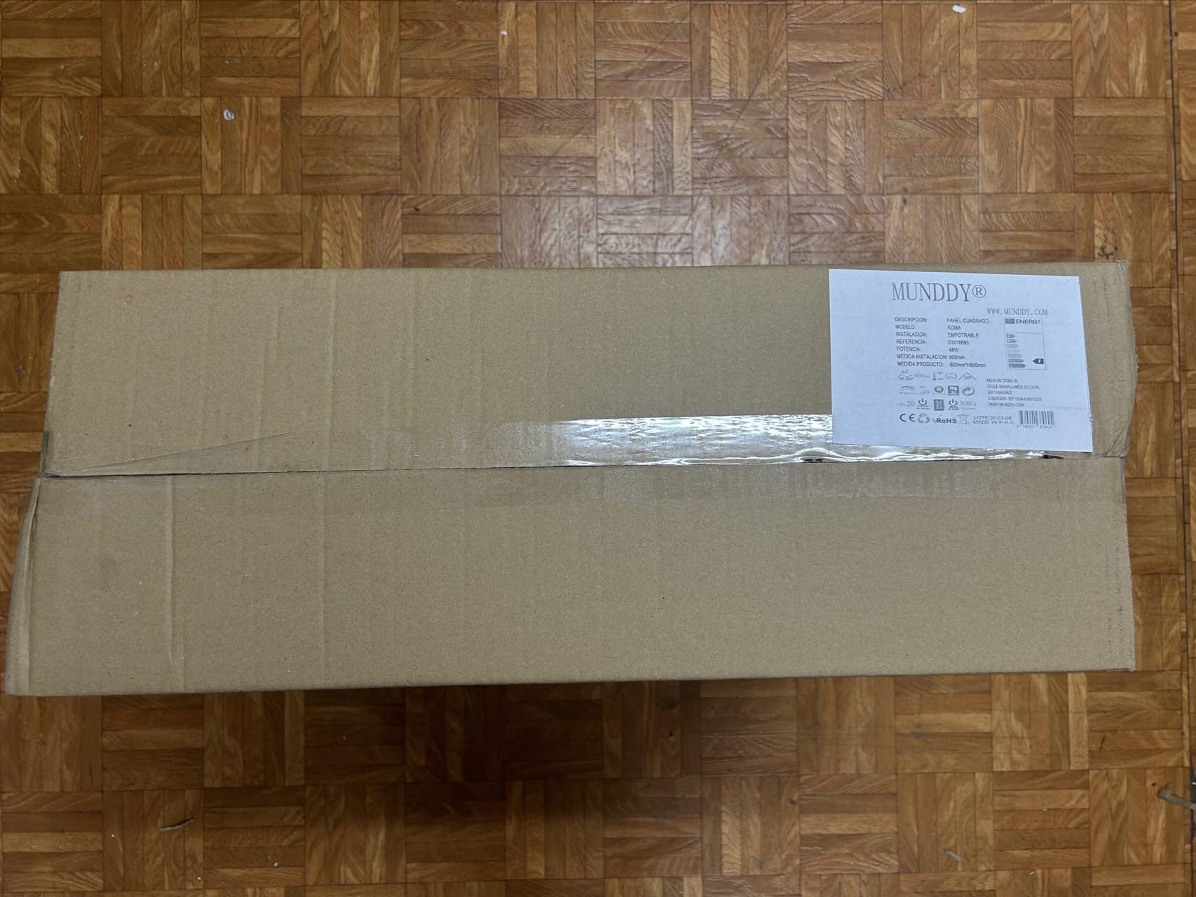 MUNDDY® - Pack de 11 Panel LED 60 x 60 cm, 50W, 6500 lumenes Reales certificados. Blanco Frio 6500K, 595 x 595 x 33 mm,Driver Incluido Envio Urgente Desde Madrid