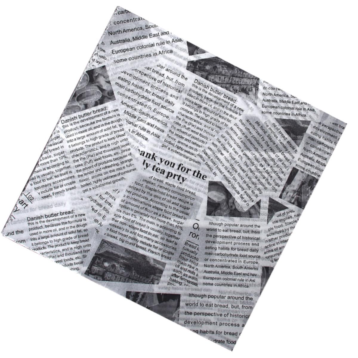 INOOMP Carta da Forno Antiaderente per Alimenti Fritti 25x25 Cm 500 Pezzi, Carta Assorbente per Pollo Fritto e Snack, Resistente al Calore per Cucina e Feste