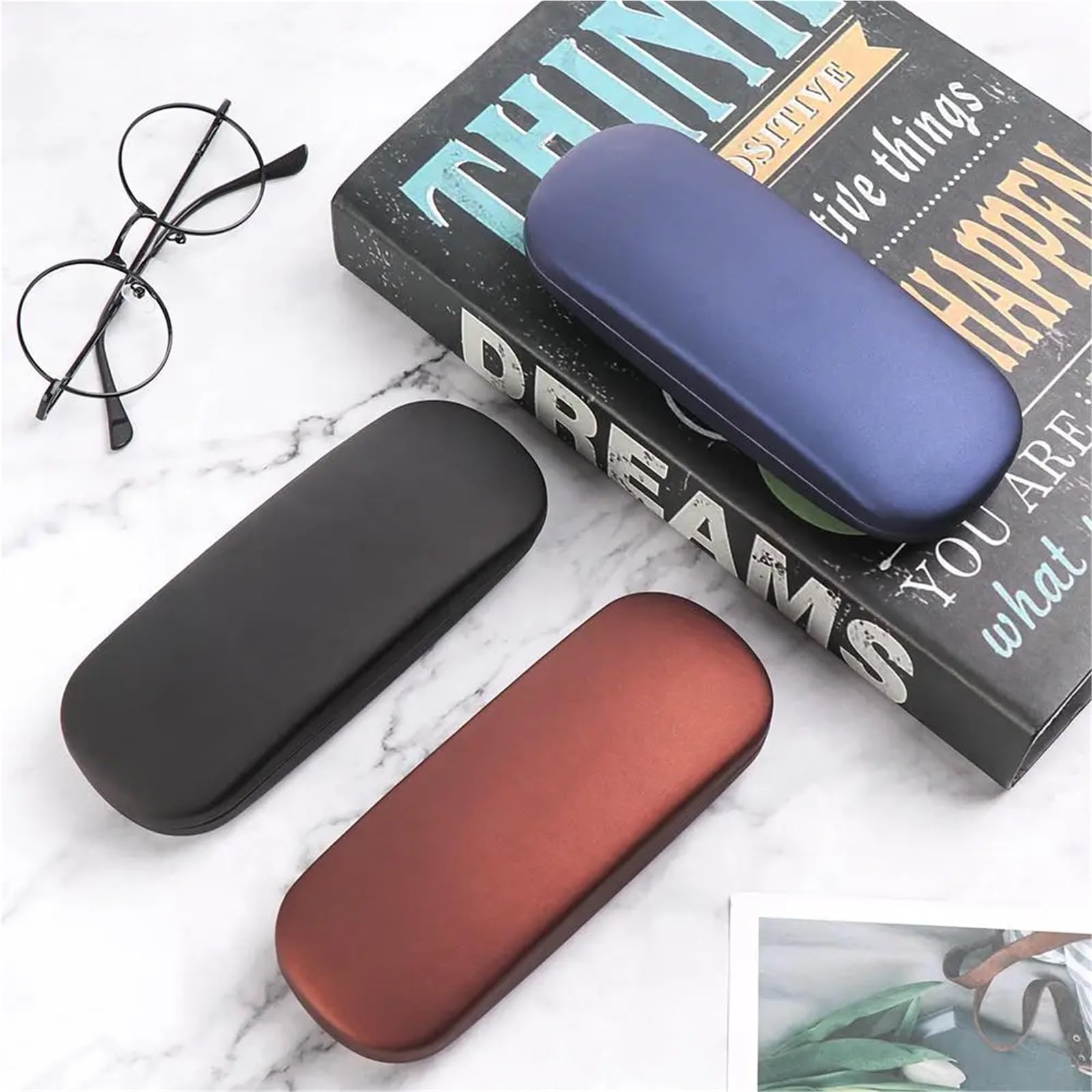 funda gafas Estuche Rígido For Gafas For Hombre Y Mujer De Poliuretano Perlado For Miopía Protector Lectura
