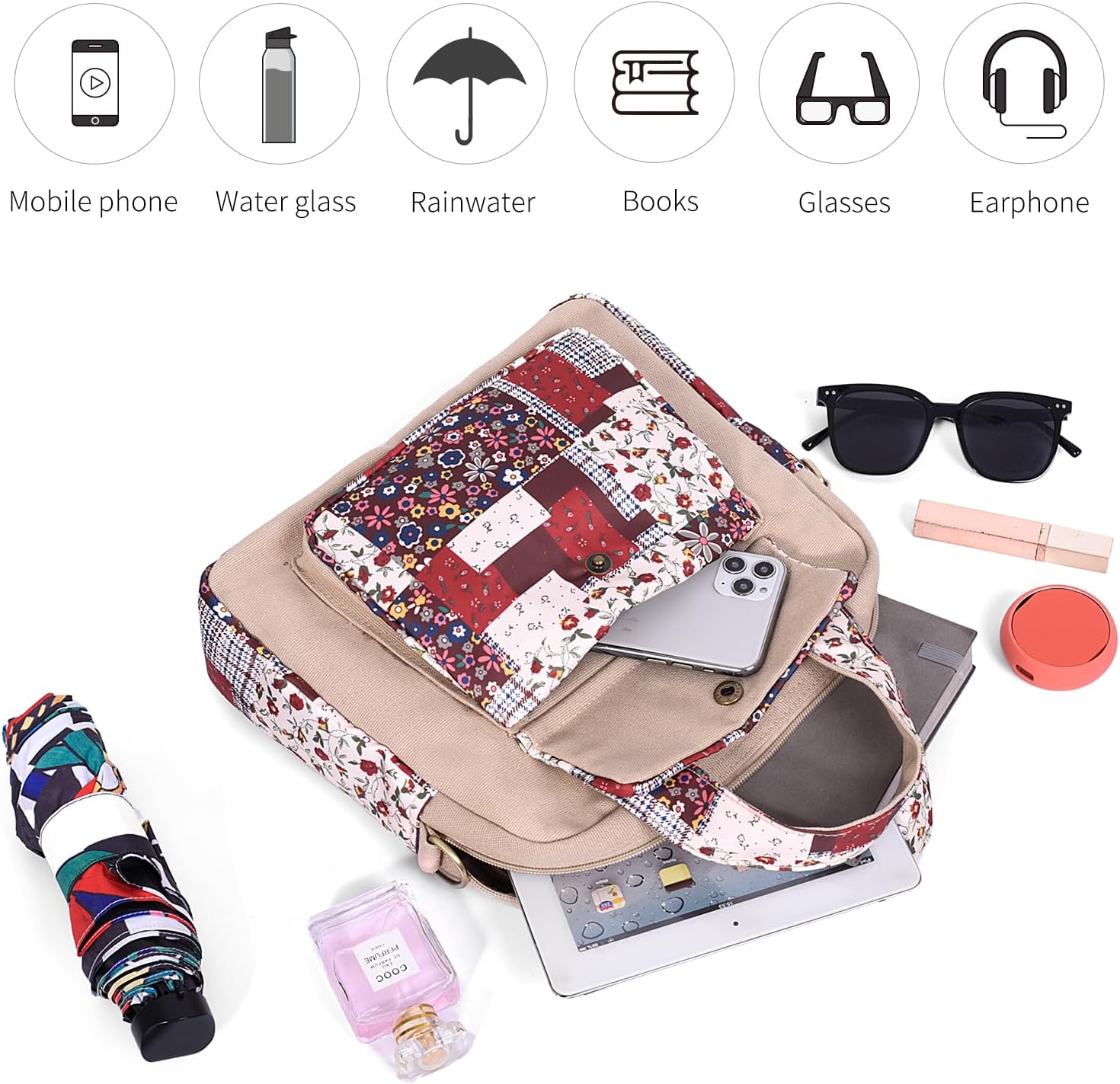 Black Butterfly Premium Canvas Shoulder Bag, Top Handle for Women, Lightweight Handbag, Small Style Crossbody - Image 6