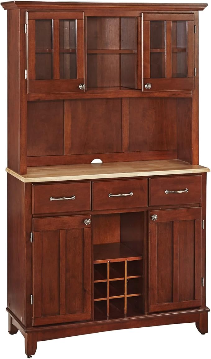 Home Styles Large Buffet of Buffets and Hutch with Cherry
