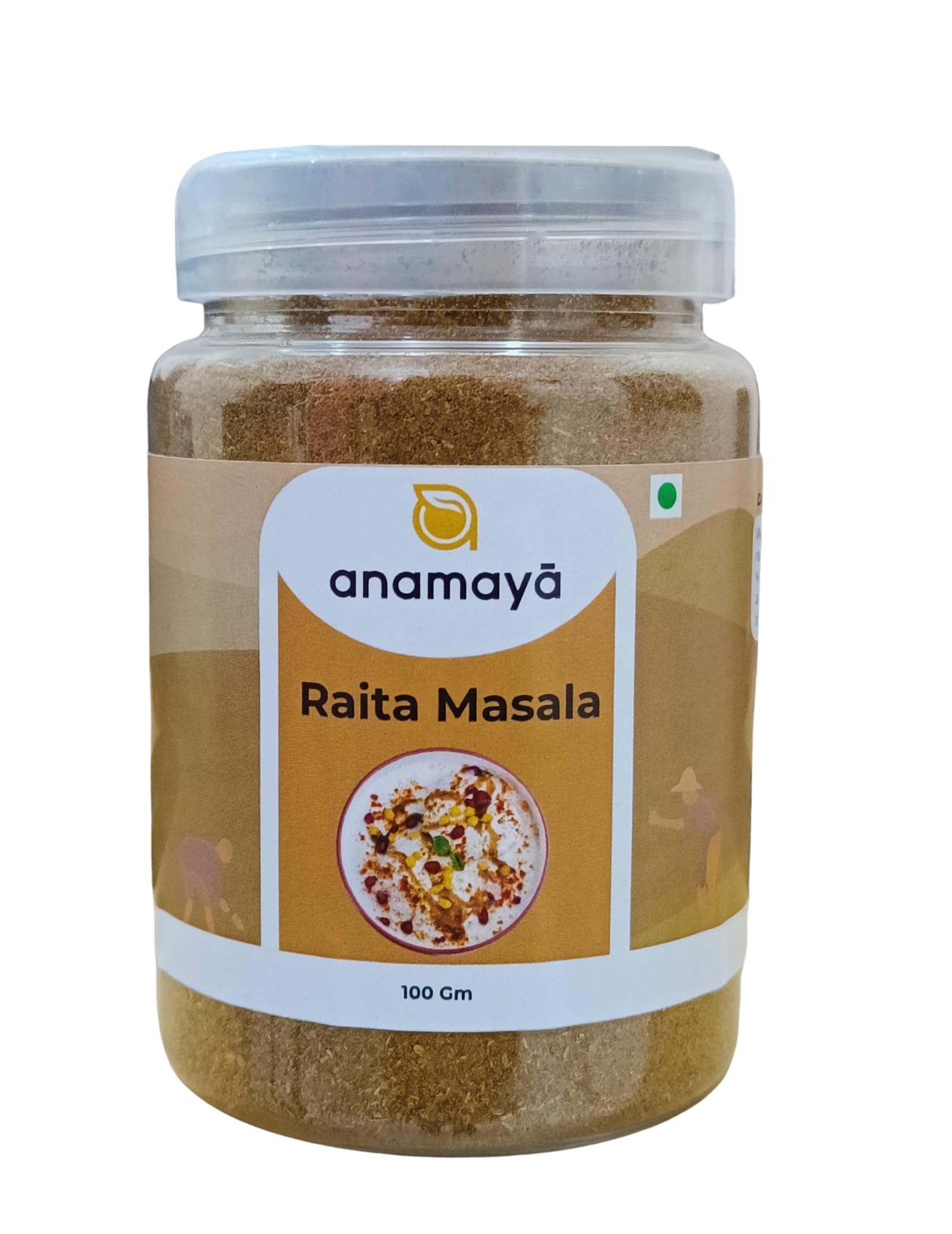 Anamaya Raita Masala Powder | Dahi Bada Masala | Dahi Vada Masala | Authentic Spice Mix from Prayagraj | Packed in an aesthentic food grade Jar | 100 gms (B0CNM645ZG) Amazon Price History, Amazon Price Tracker