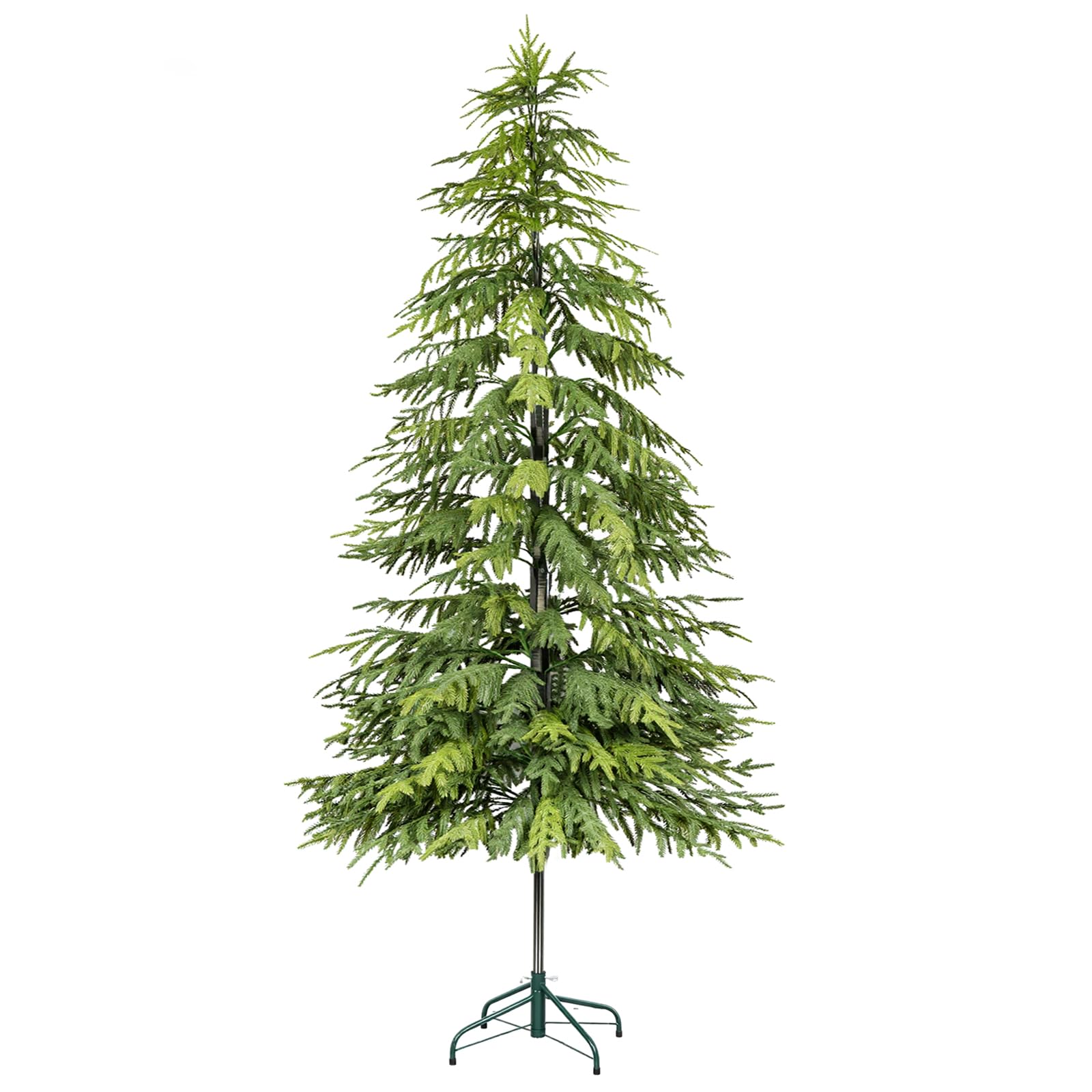 7FT Artificial Norfolk Pine Trees, Real Touch Faux Cedar Topiary Slim Christmas Tree Large Indoor Outdoor Fake Evergreen Plants for Outdoor & Indoor Use Holiday Christmas Decor
