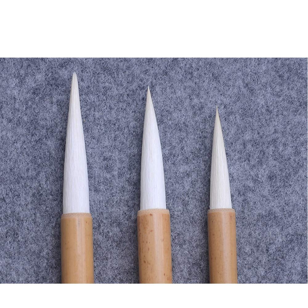 Handmade Professional Chinese Calligraphy Ink Writing Practice Watercolor Painting Brush Zhuan Shu 篆书 Maobi 毛笔 Tie Xian Zhuan-M-image-7
