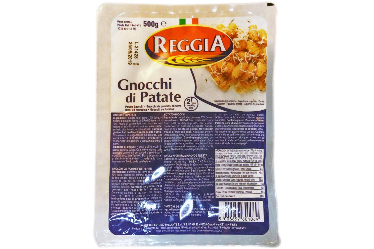 Reggia Gnocchi di Patate (Potato Gnocchi) 500 Gram-picture-21